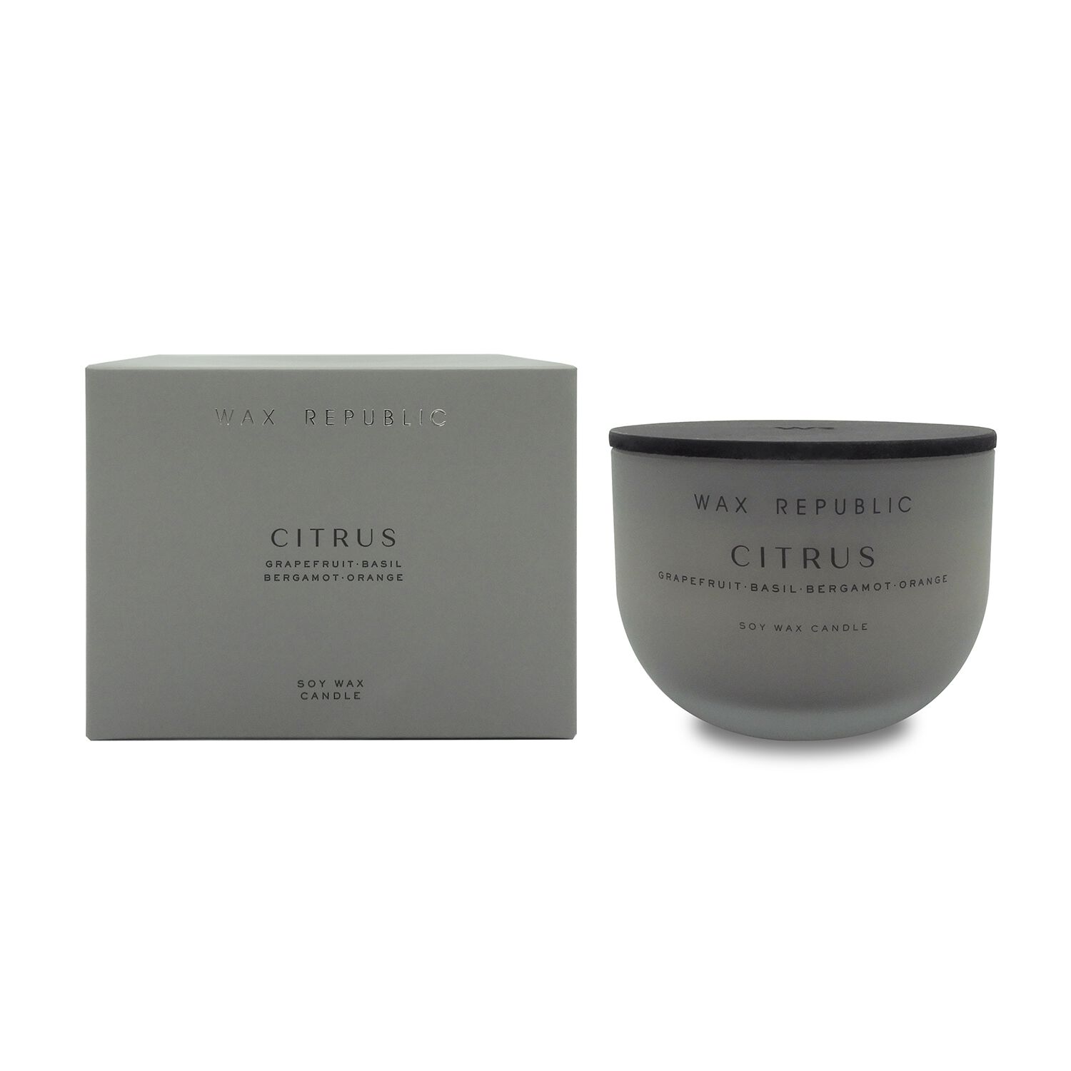 Wax Republic Citrus Grapefruit Basil 3 Wick Candle