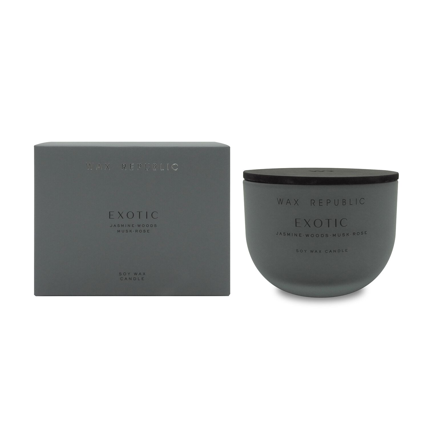 Wax Republic Exotic Jasmine Woods 3 Wick Candle