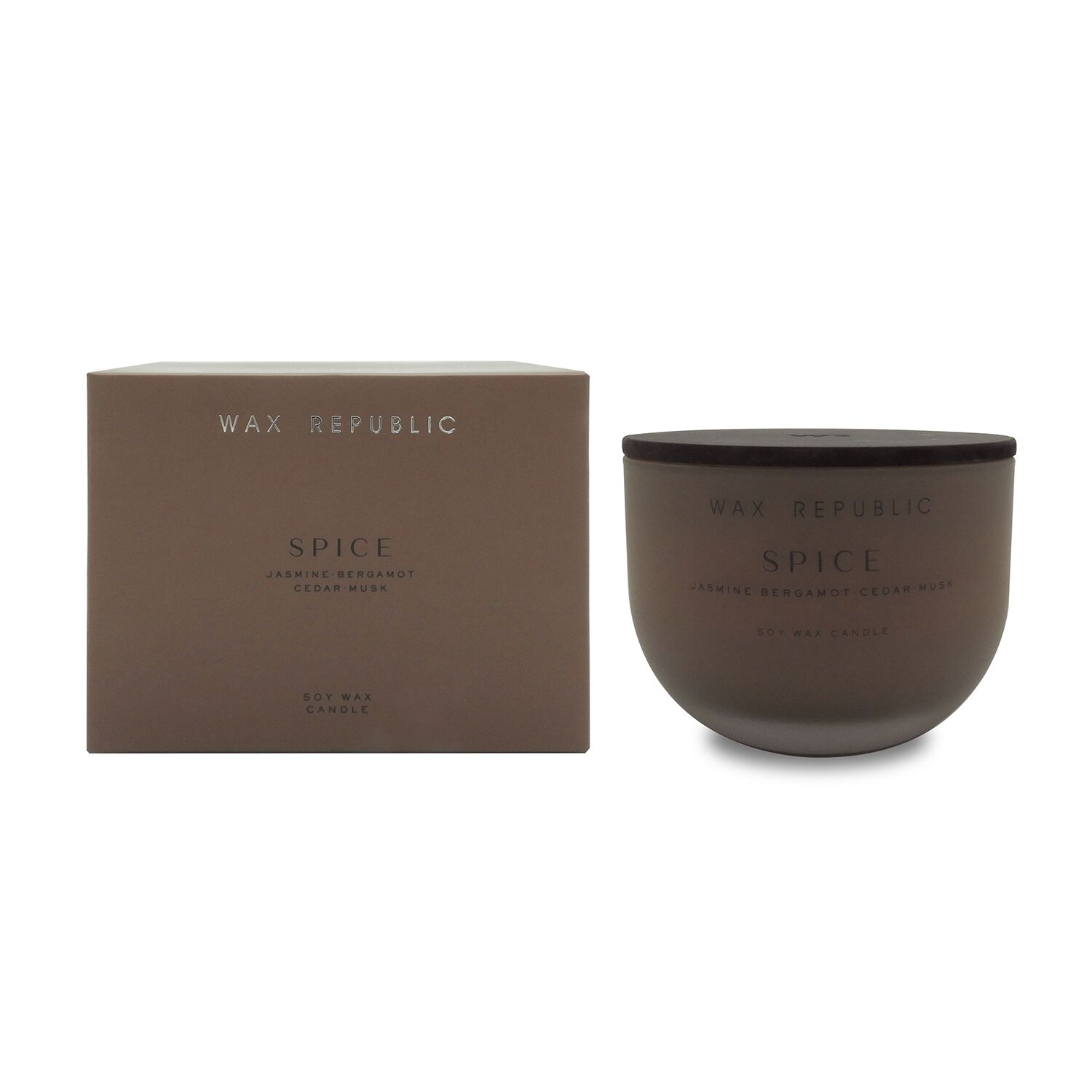 Wax Republic Spice Jasmine Bergamot 3 Wick Candle