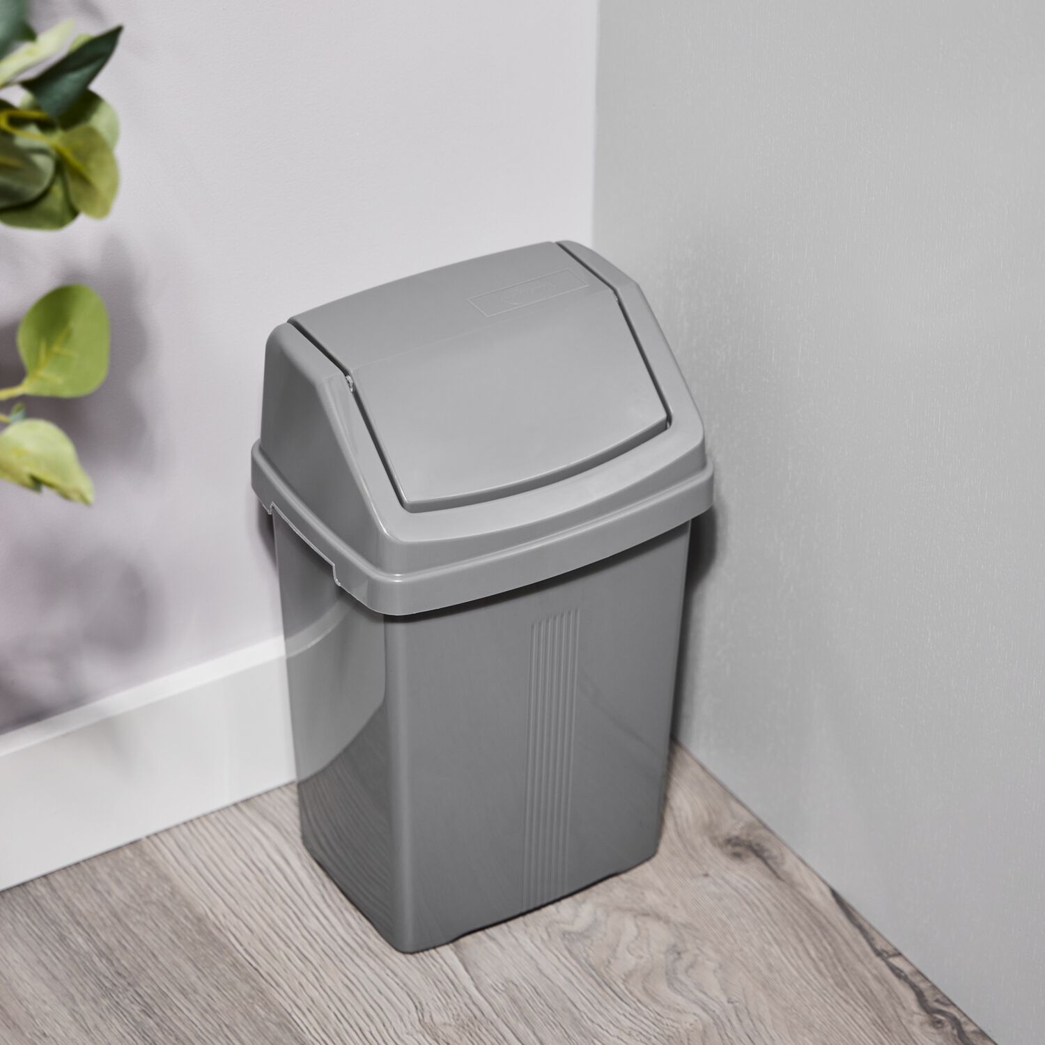 Wham Casa Cool Grey 8L Swing Bin