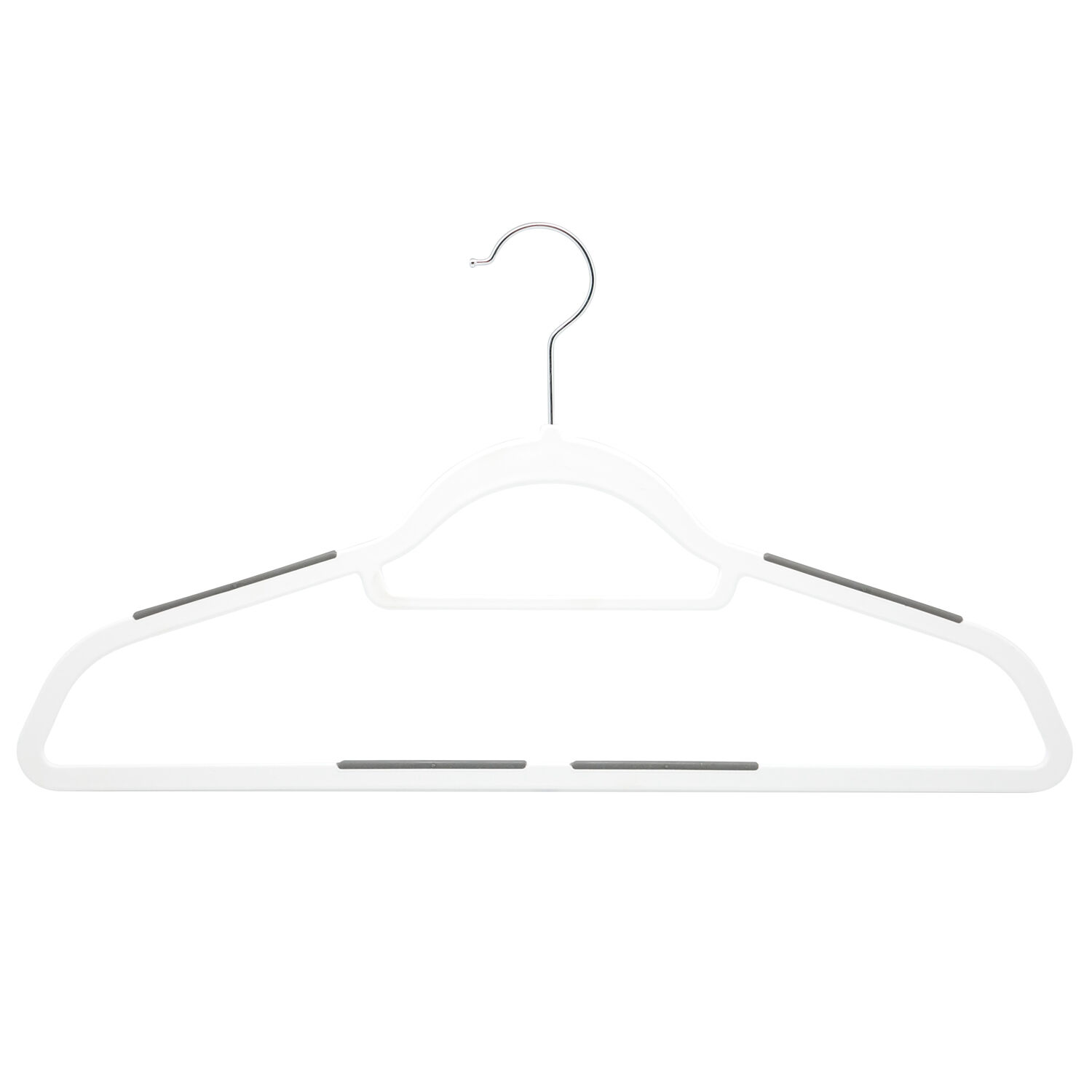 White Hangers with Anti Slip 10 Pack