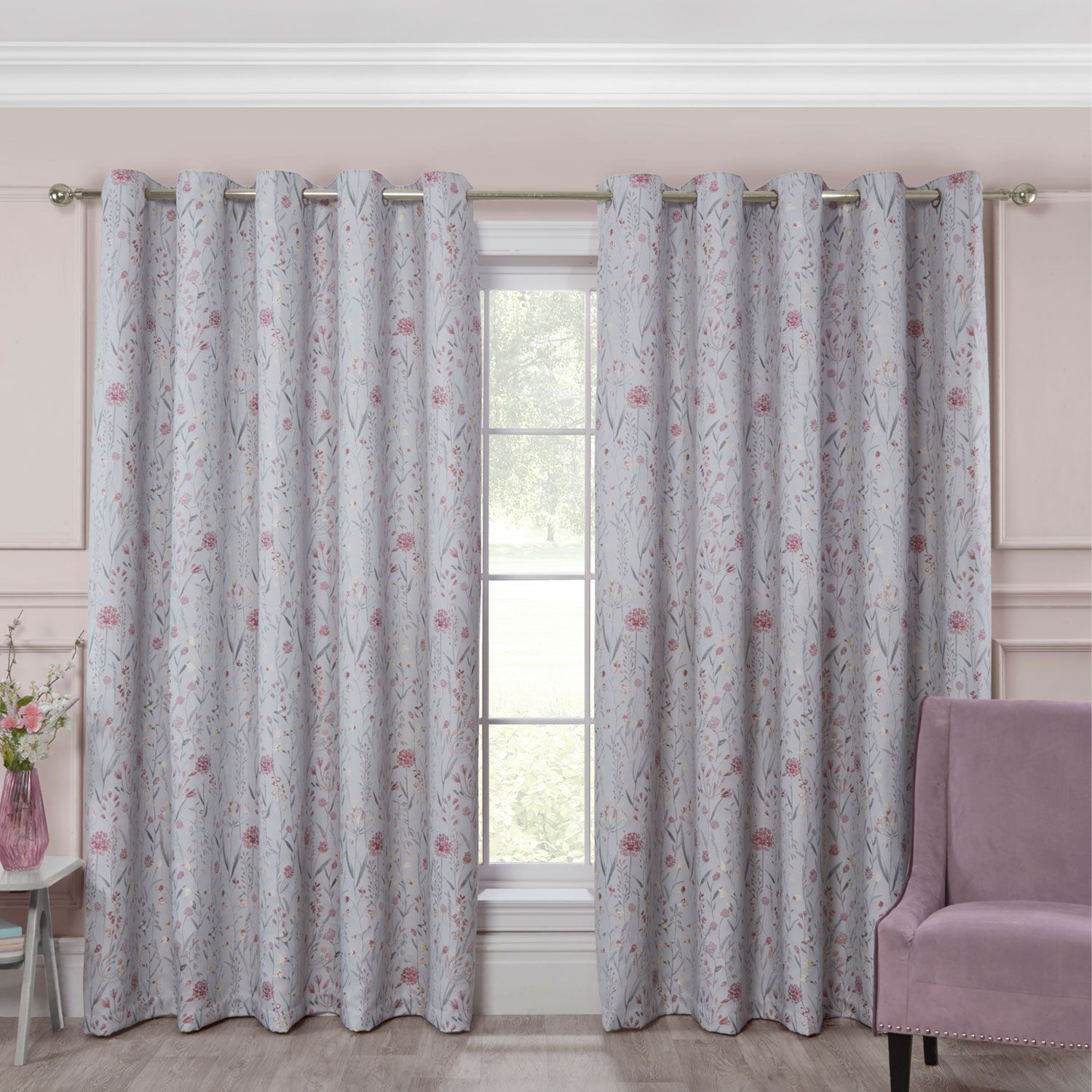 WILD MEADOW PINK 66x90 Curtain