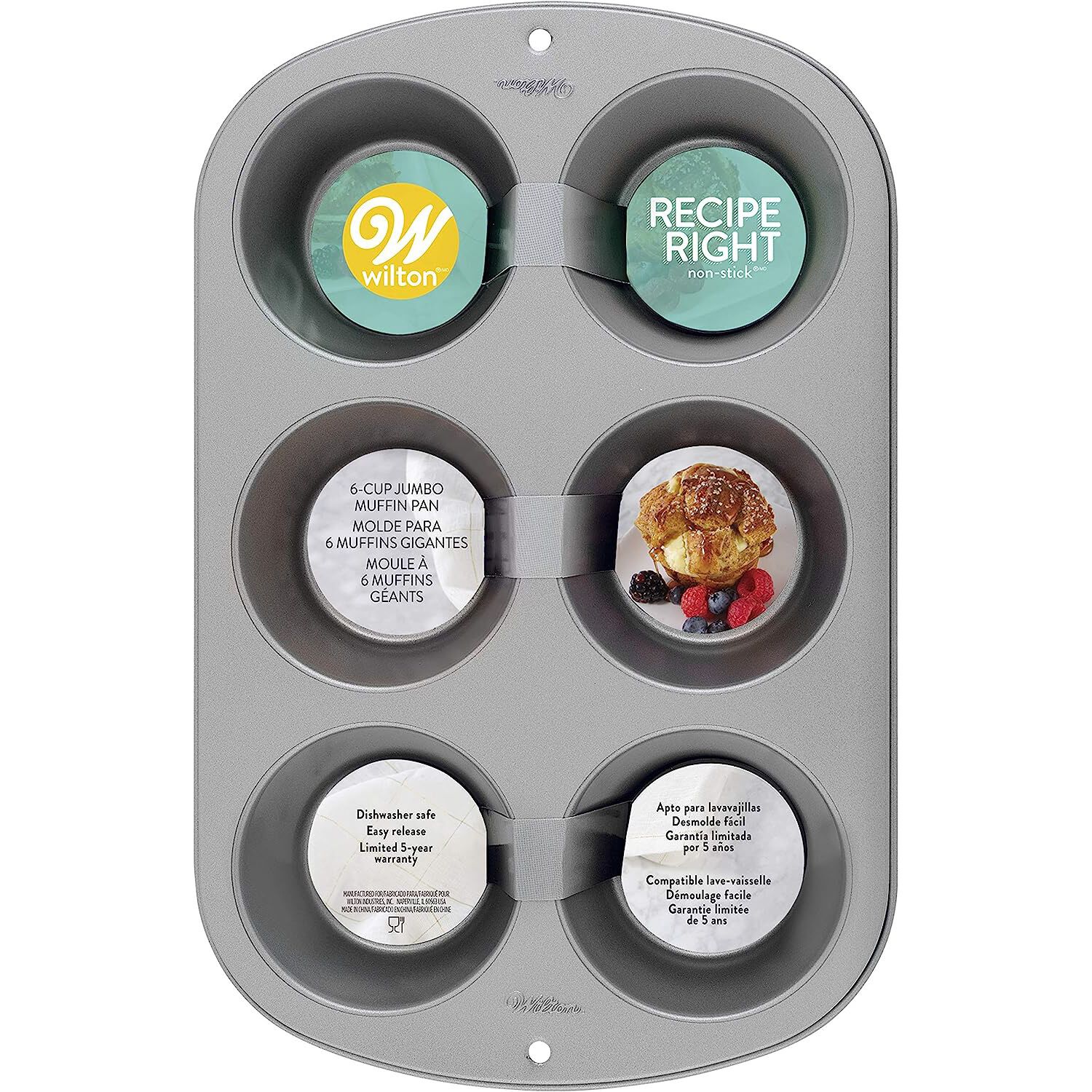 Wilton Recipe Right Jumbo Muffin Tray 6 Cup