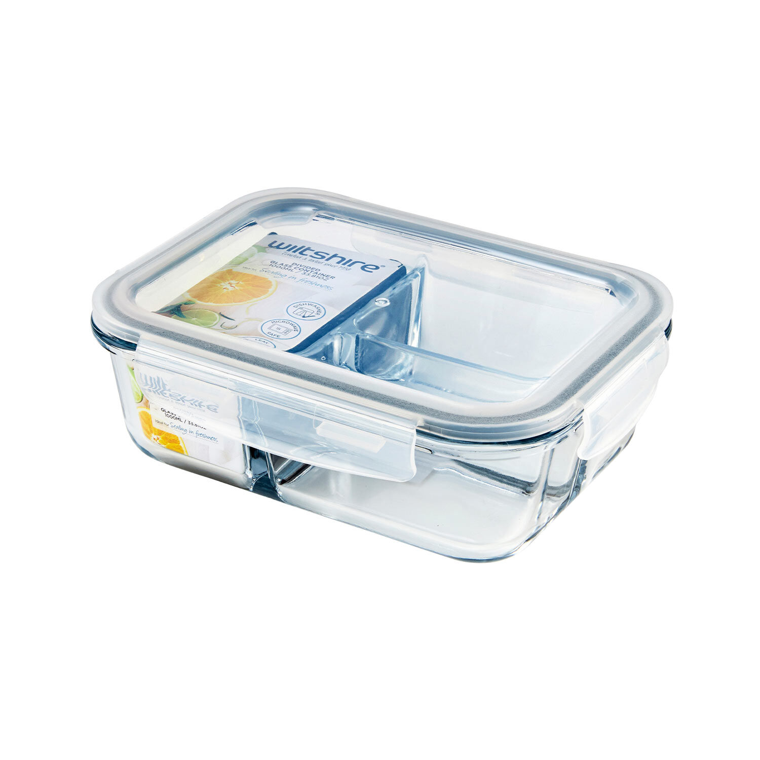 Wiltshire 1L Rectangle Container with 3 Divider