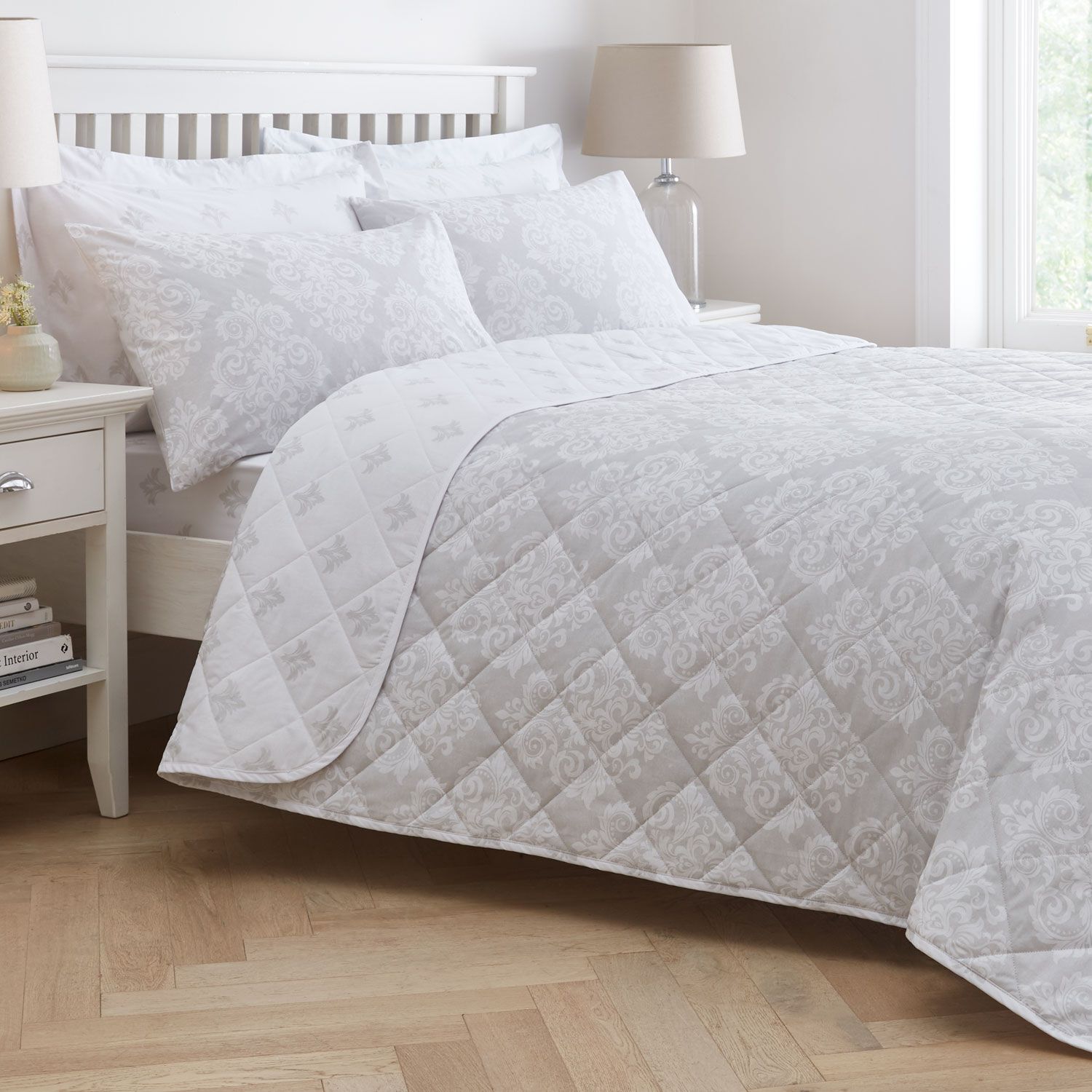 Winona Bedspread 200cm x 220cm - Grey