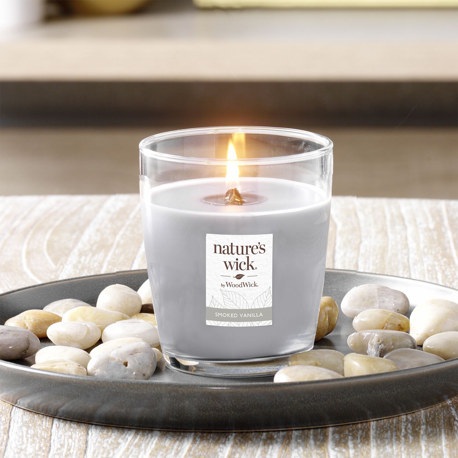 WoodWick Natures Wick Smoked Vanilla Medium Jar