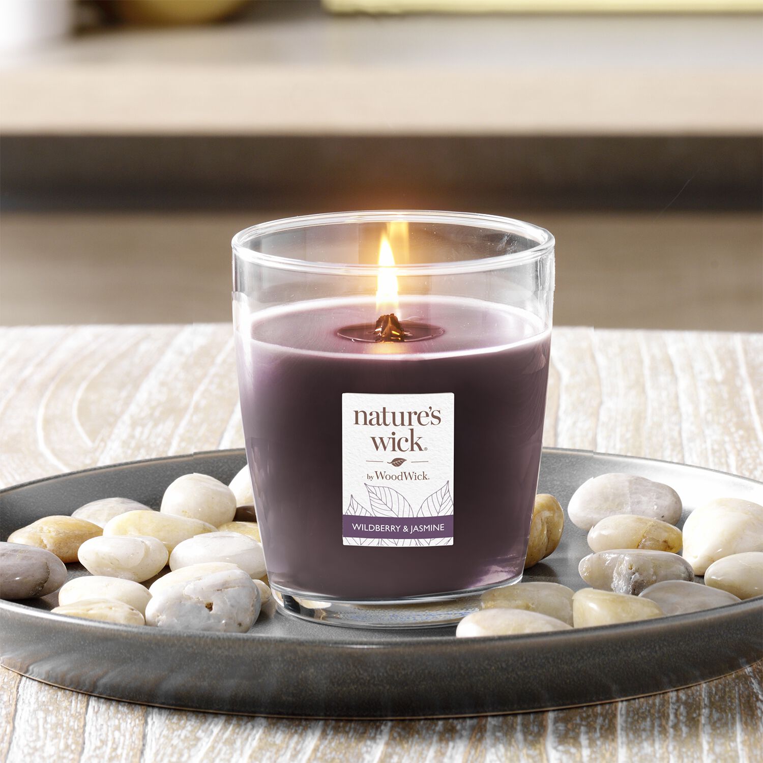 WoodWick Natures Wick Wildberry Jasmine Medium Jar