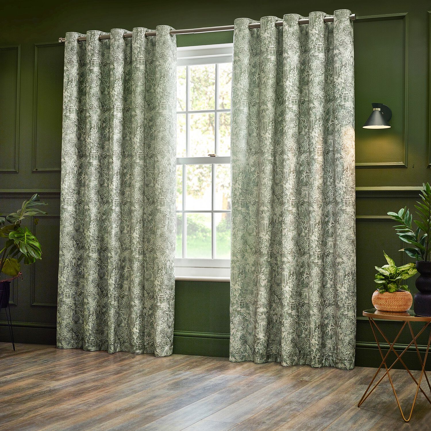 WYLDER BENGAL SAGE 90x72 Curtain