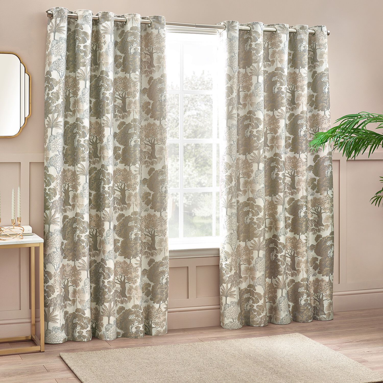 WYLDER WOODLANDS NATURAL 90x90 Curtain