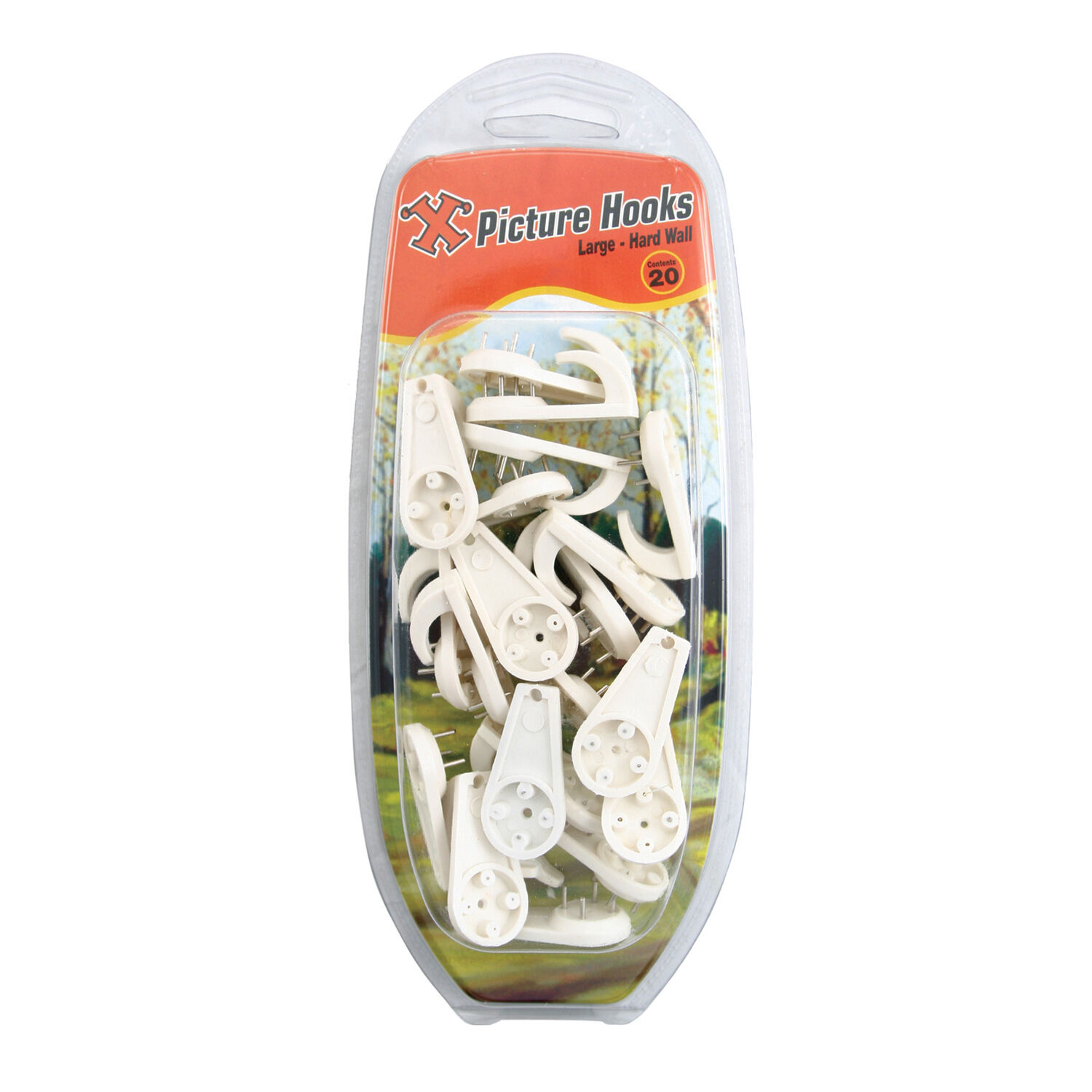 X Hardwall Picture Hook Large 40mm 20Pcs