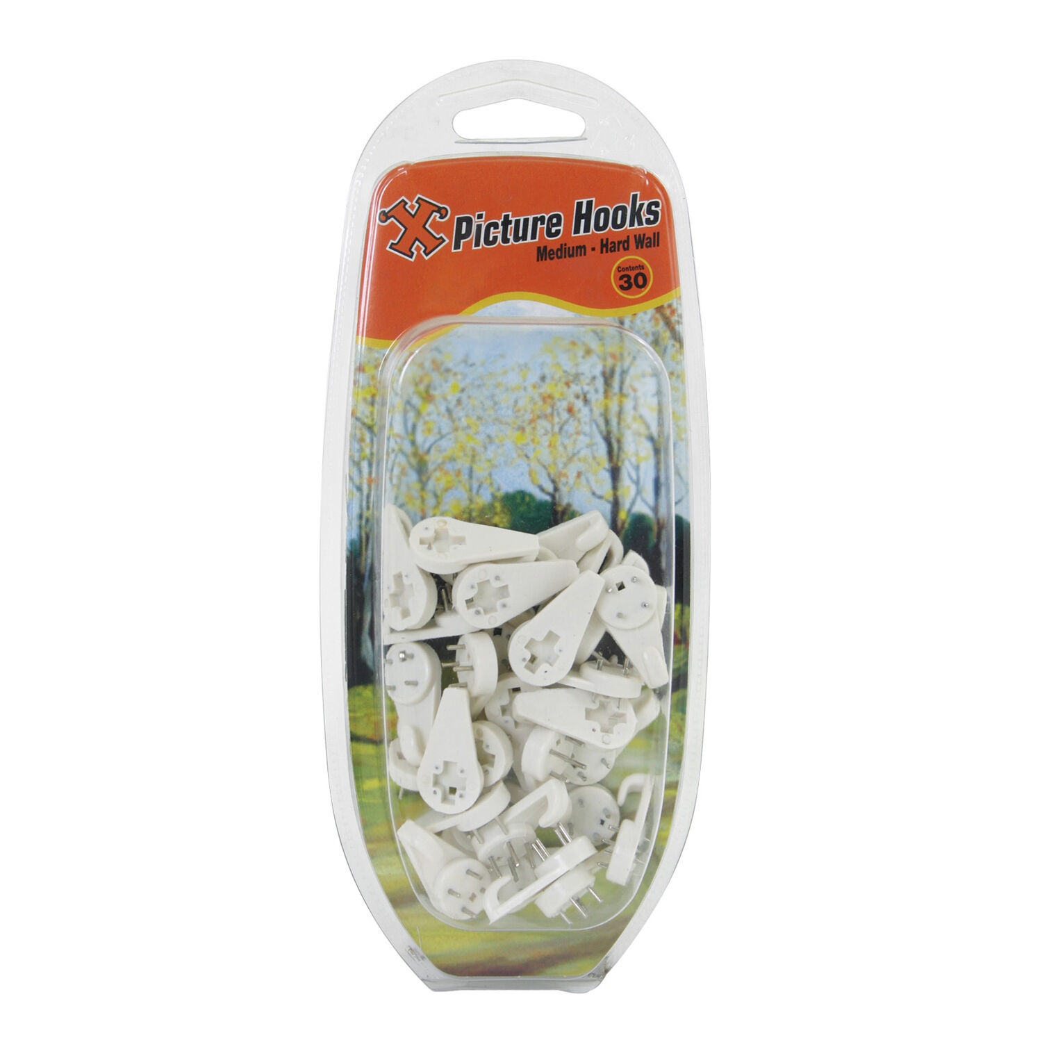 X Hardwall Picture Hook Medium 300mm 30Pcs
