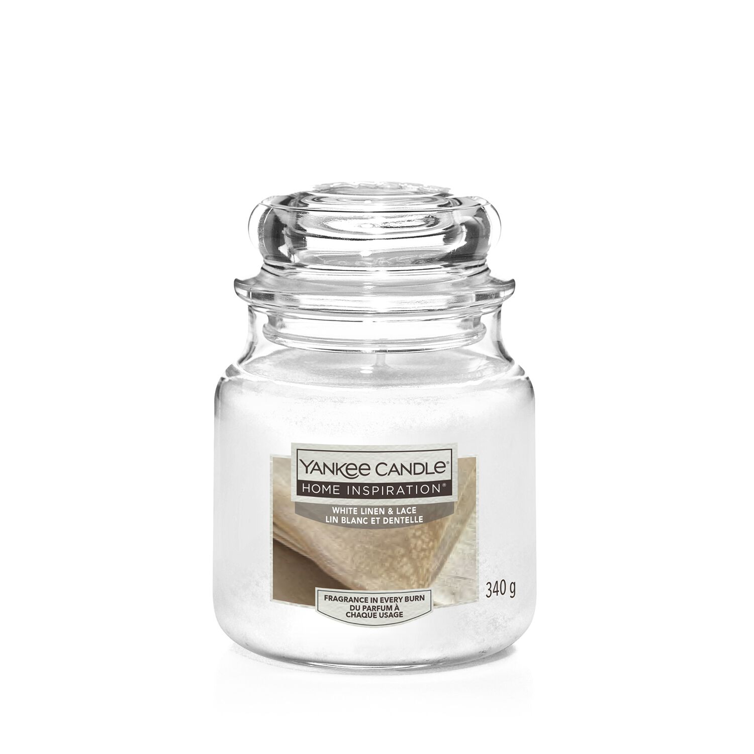 Yankee Candle White Linen & Lace Medium Jar