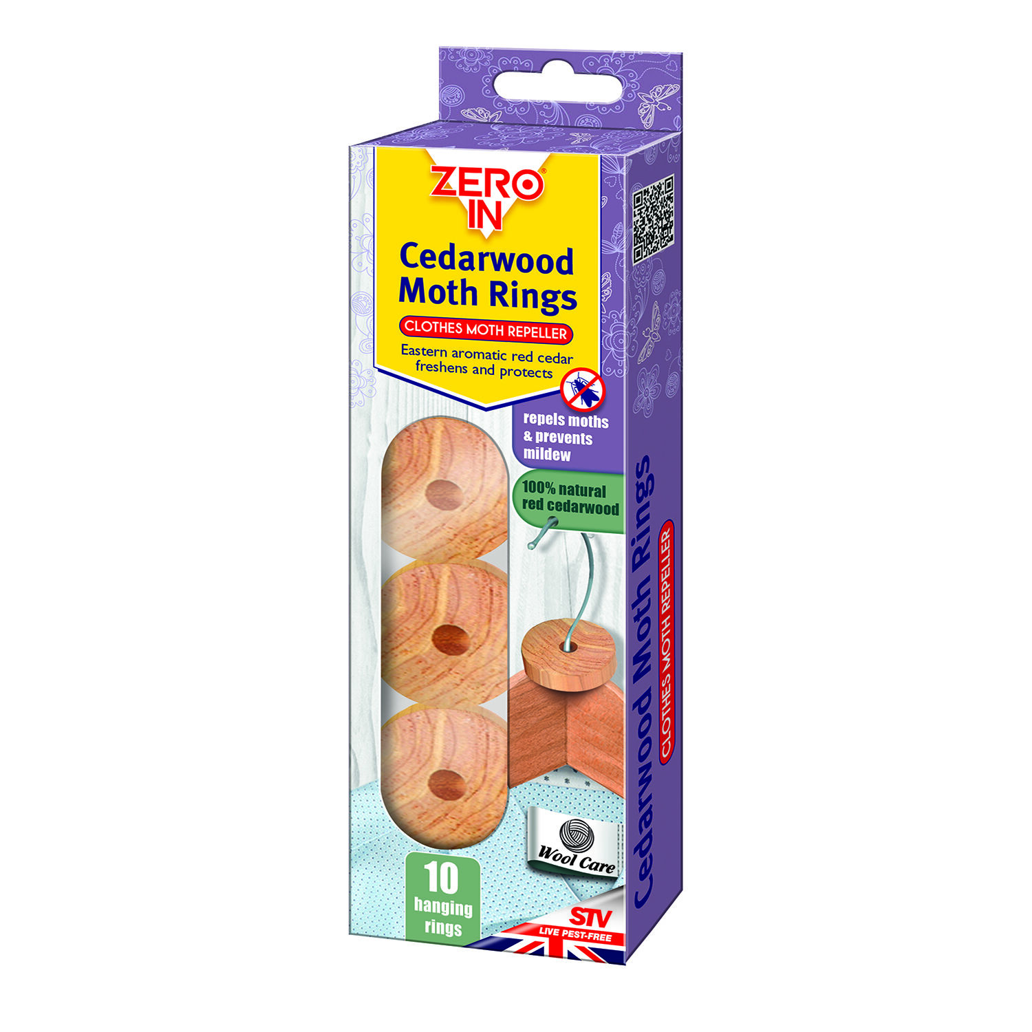 Zero In Cedar wood Moth Repeller- 10 Rings