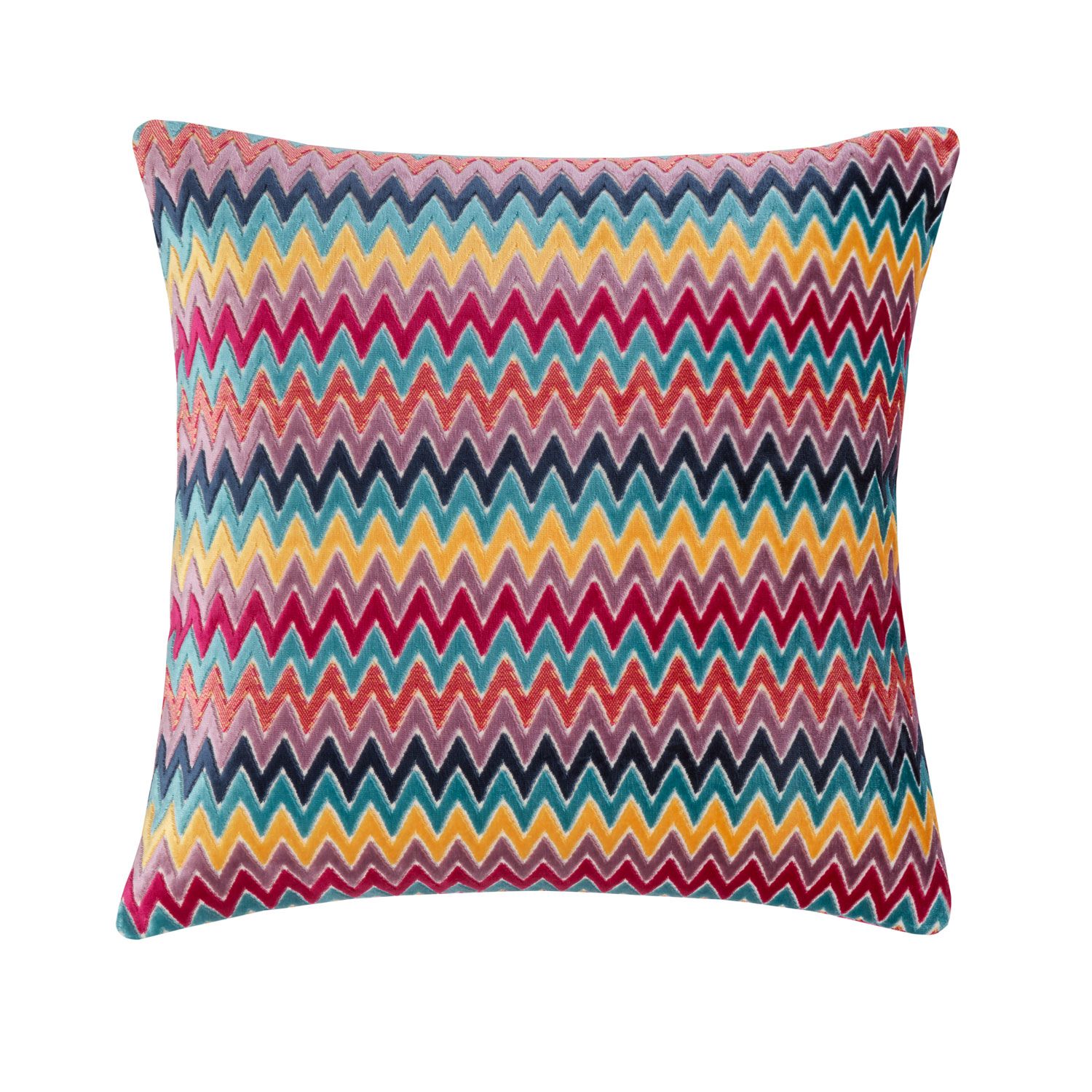 ZIG ZAG PINK CUT VELVET 45x45 Cushion