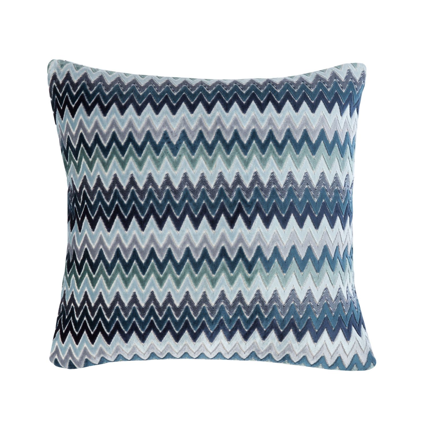 ZIG ZAG DUCK EGG CUT VELVET 45x45 Cushion