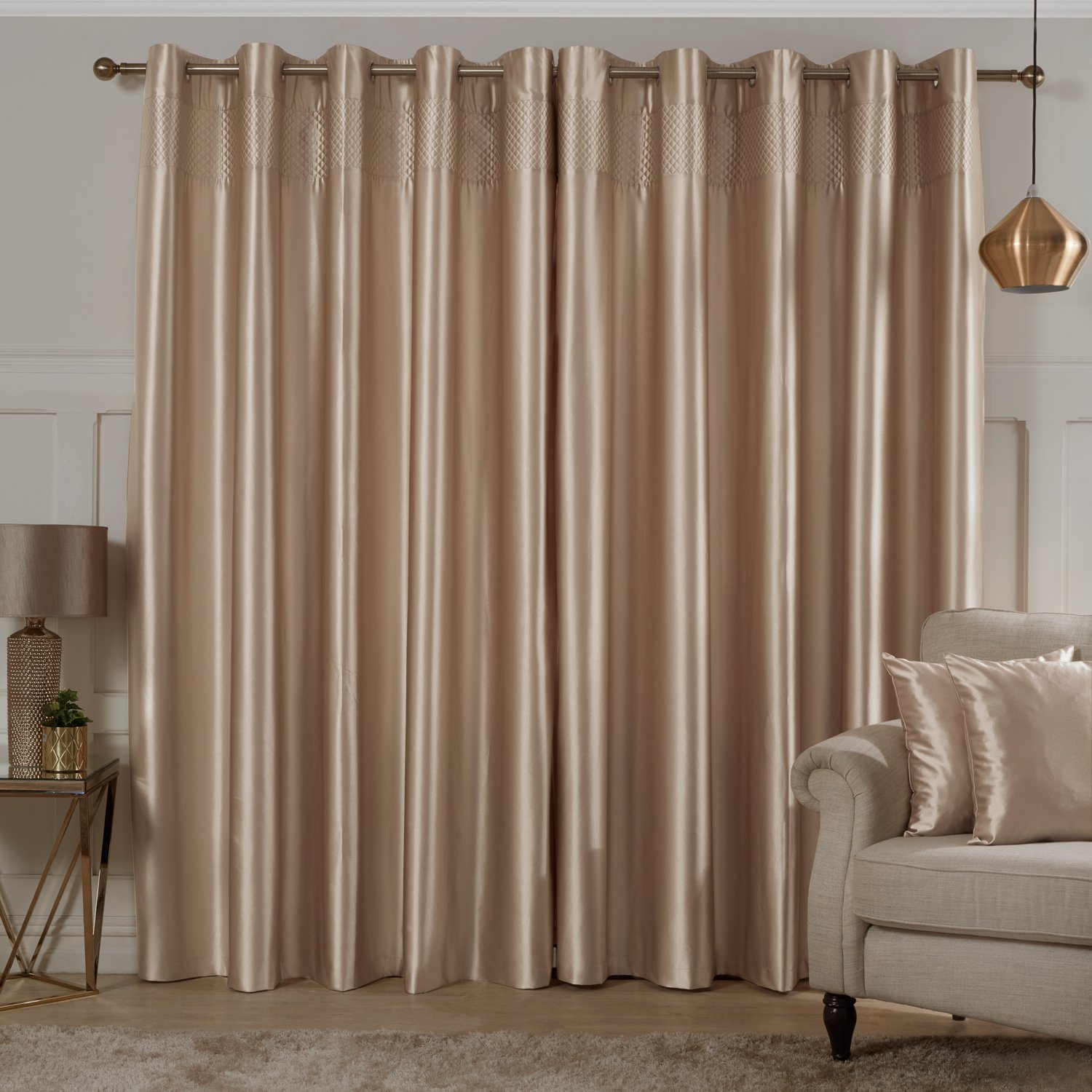 Lucca Faux Silk Curtains Home Store More
