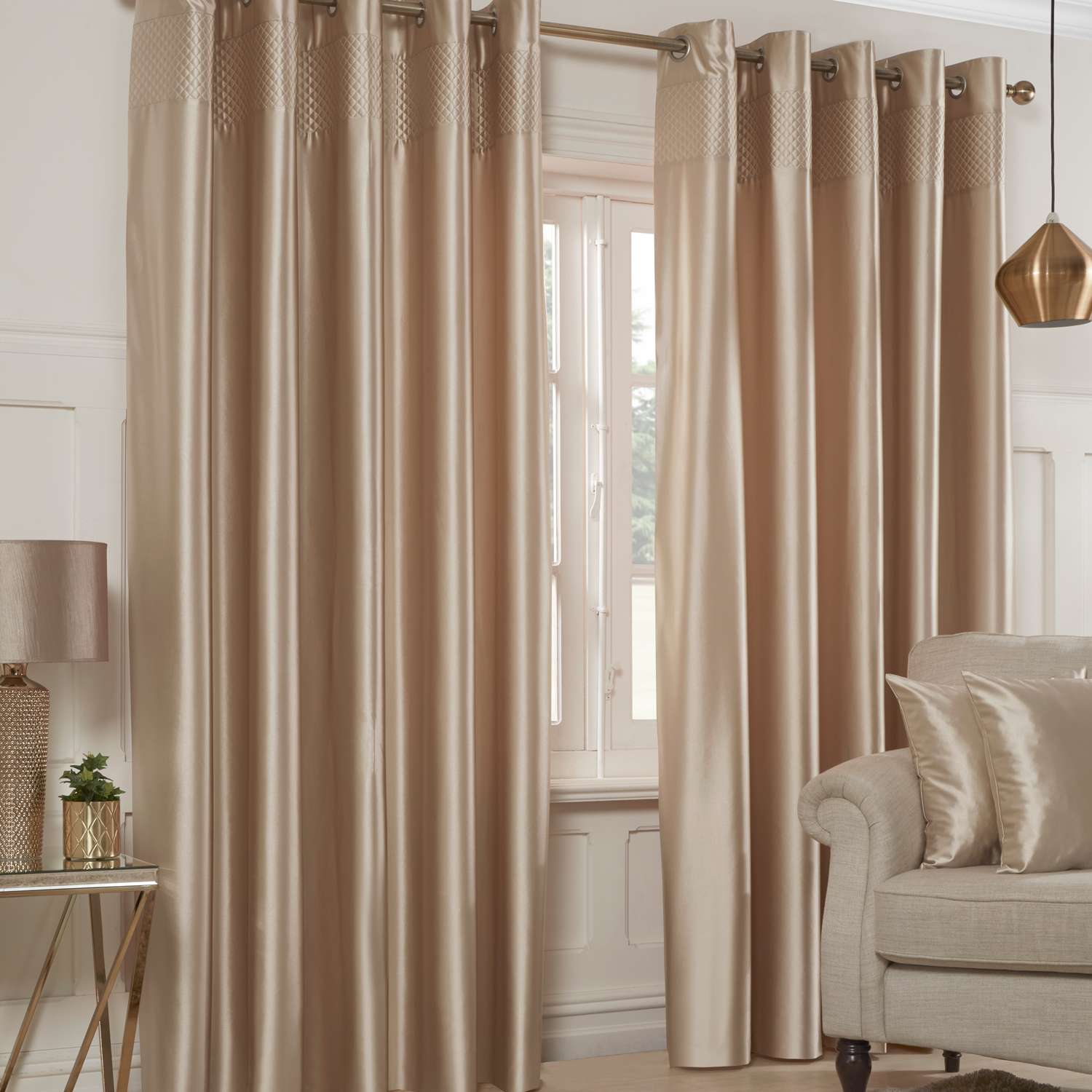 silk curtains