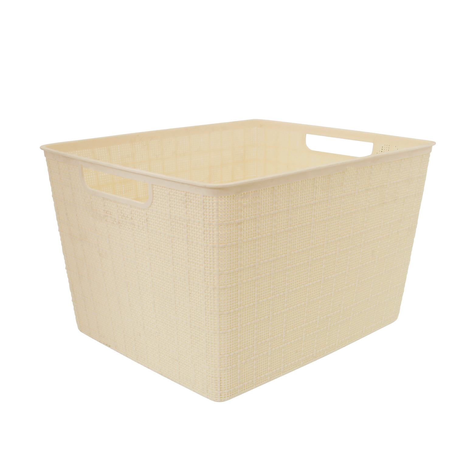 Hessian Cream Storage Basket 18L Home Store + More