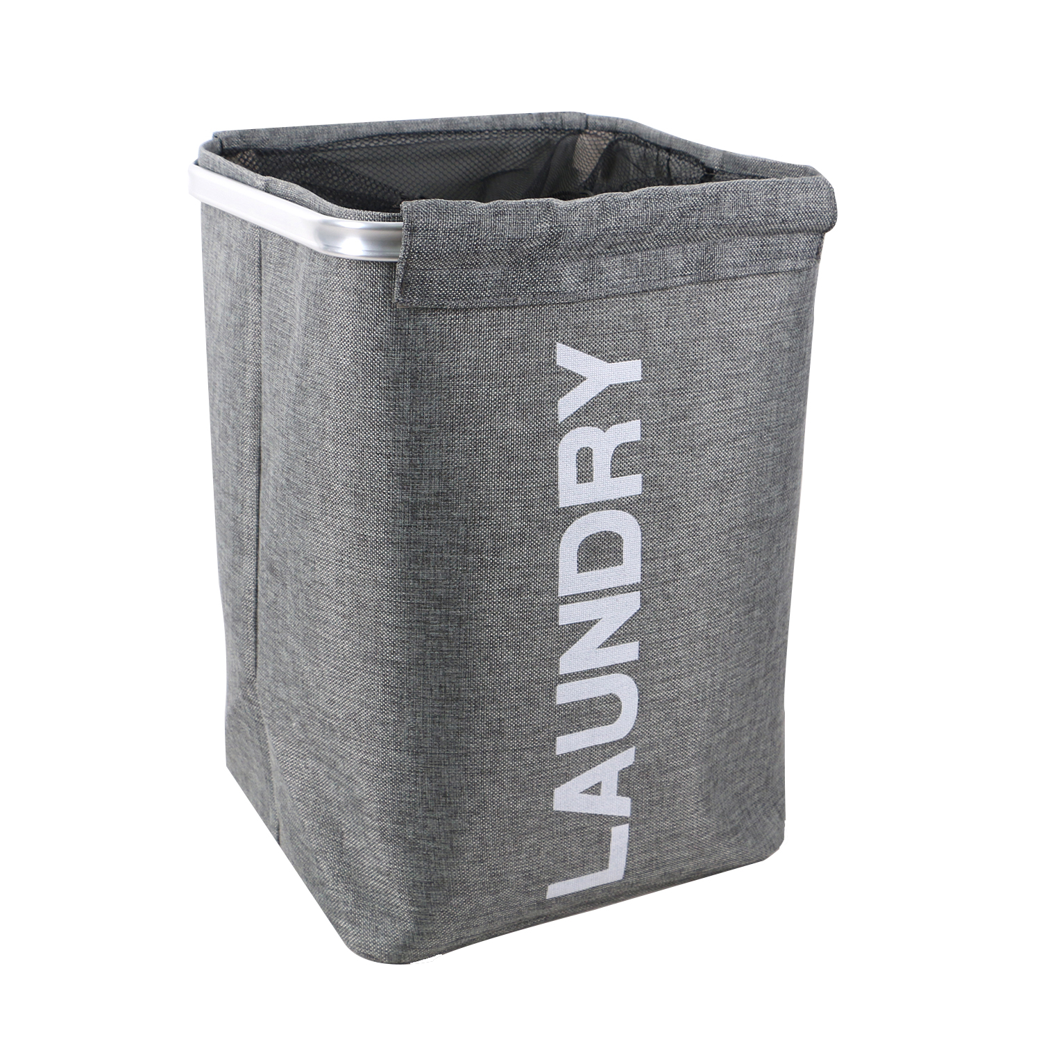 Netted Grey Laundry Hamper Home More Images Netted Grey Laundry Hamper