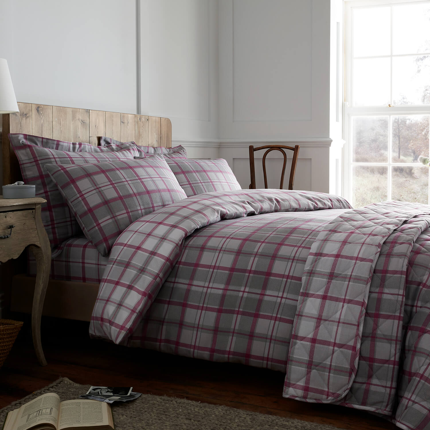 Brushed Cotton O Leary Check Duvet Cover Home Store More