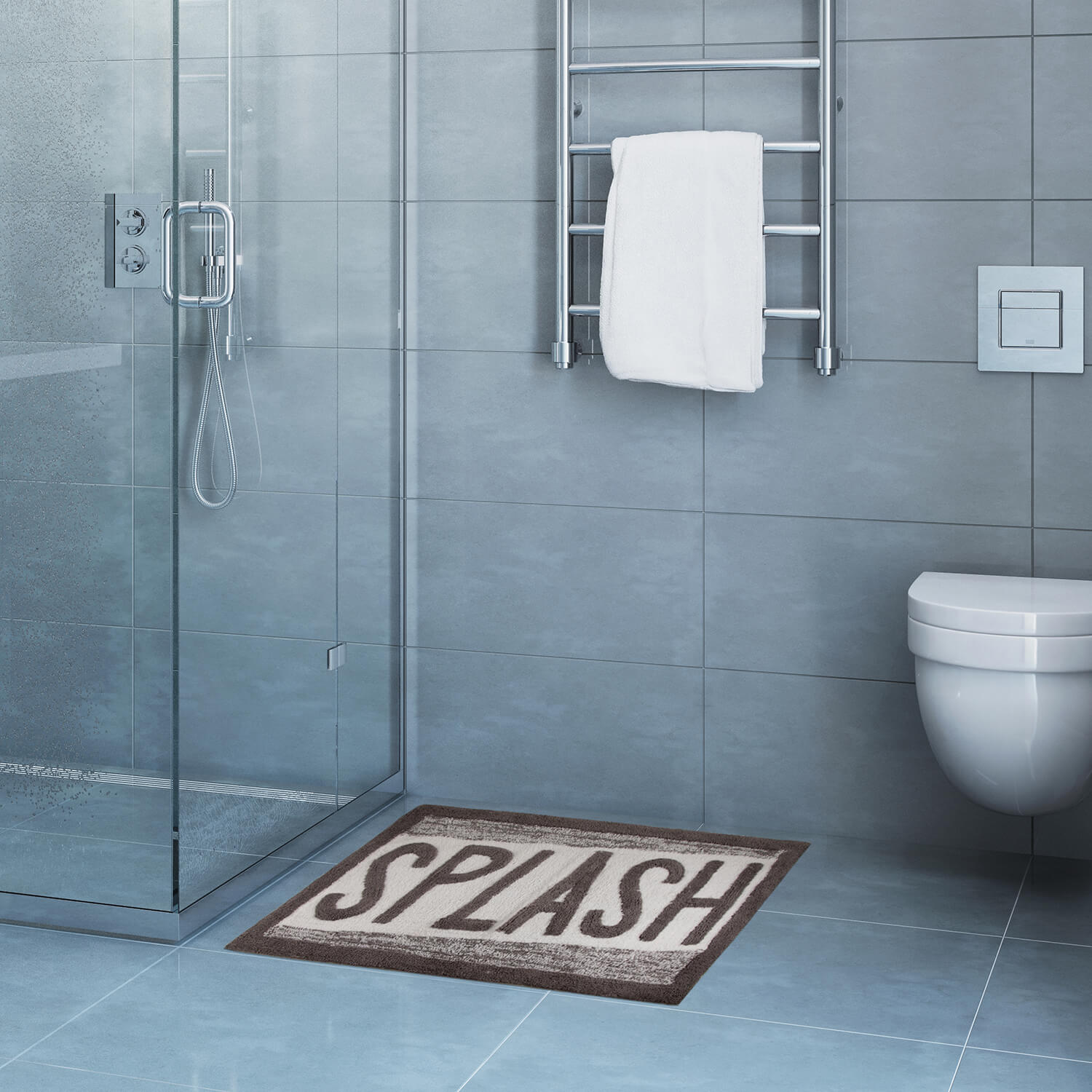 Slash Bath Mat 50 X 80cm Grey Home Store More