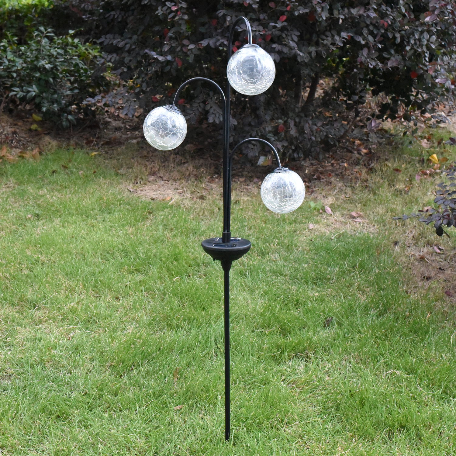 3 Crackle Ball Solar Stake Light Home Store + More 3 Crackle Ball Solar Stake Light Home Store + More