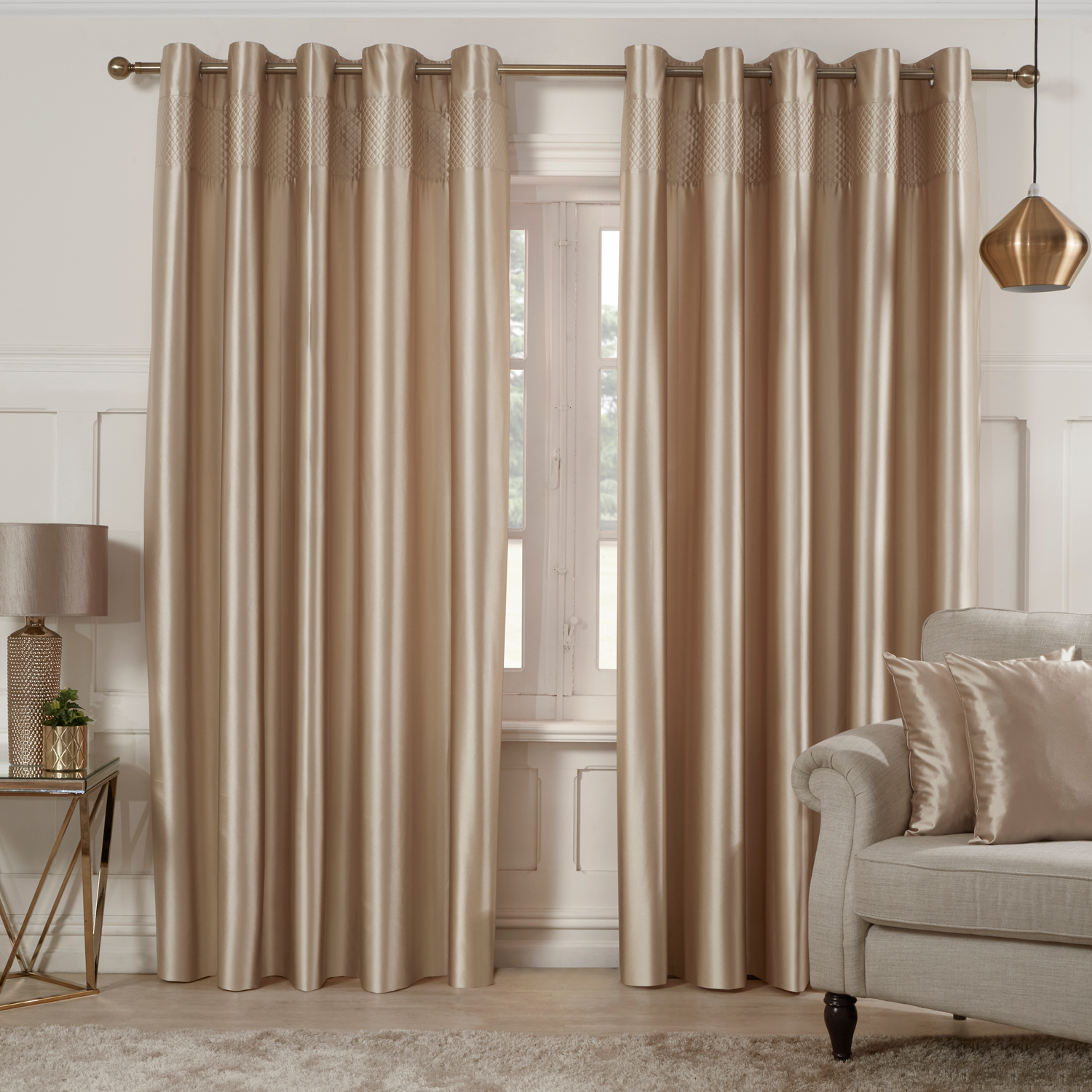 Lucca Faux Silk Curtains Home Store More