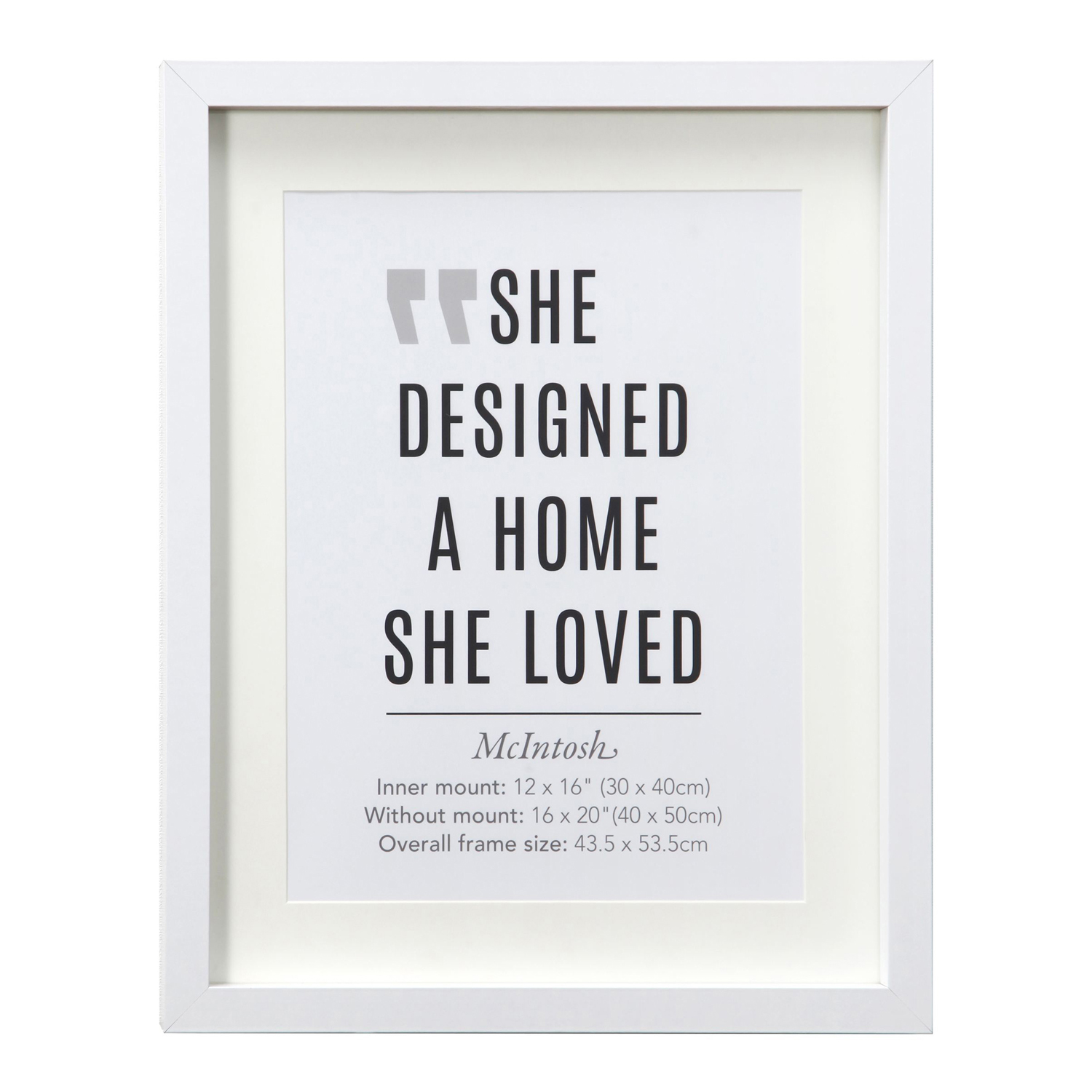 McIntosh White Poster Frame 12x16" Home Store + More