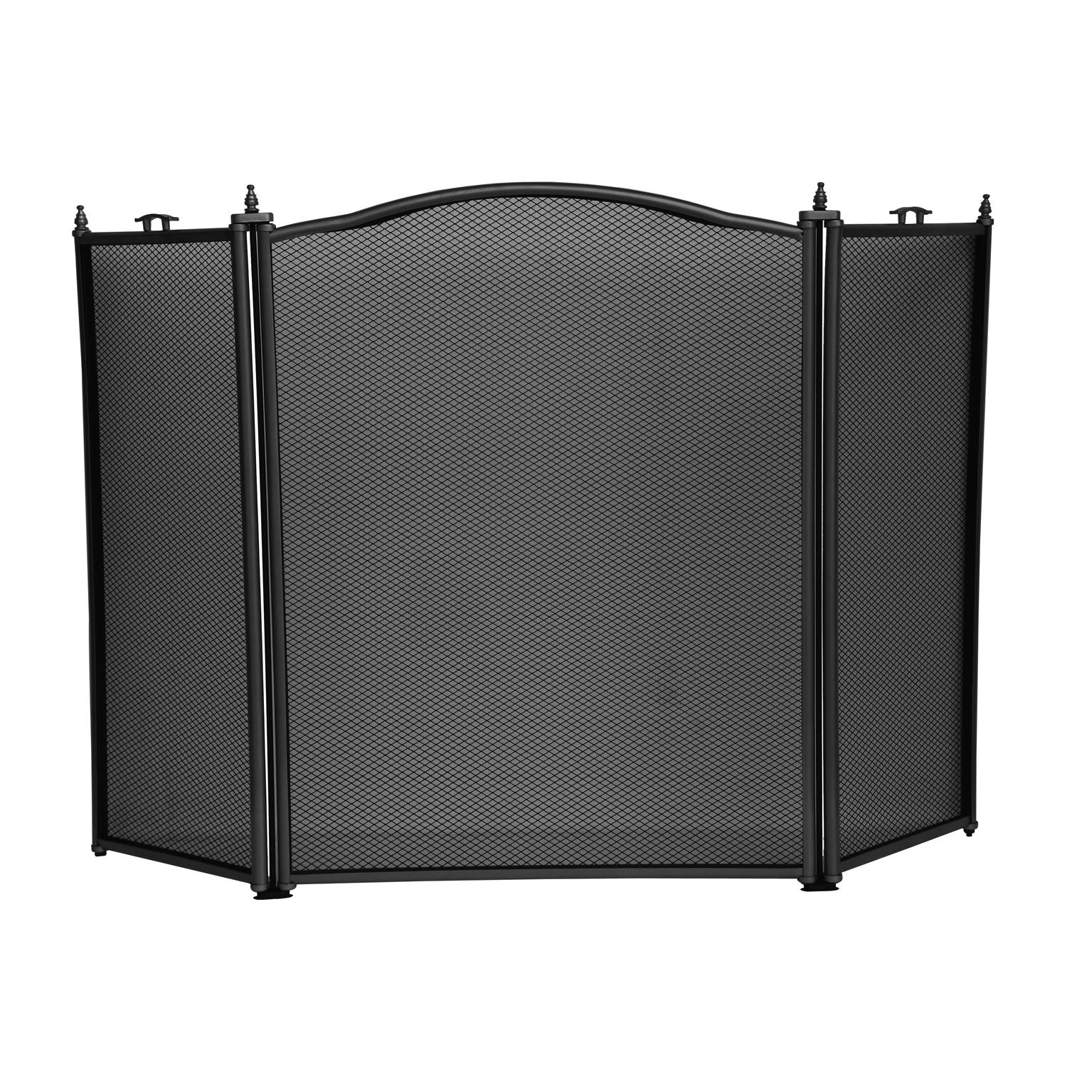 Silverflame 3 Panel Fire Screen Black Home Store More