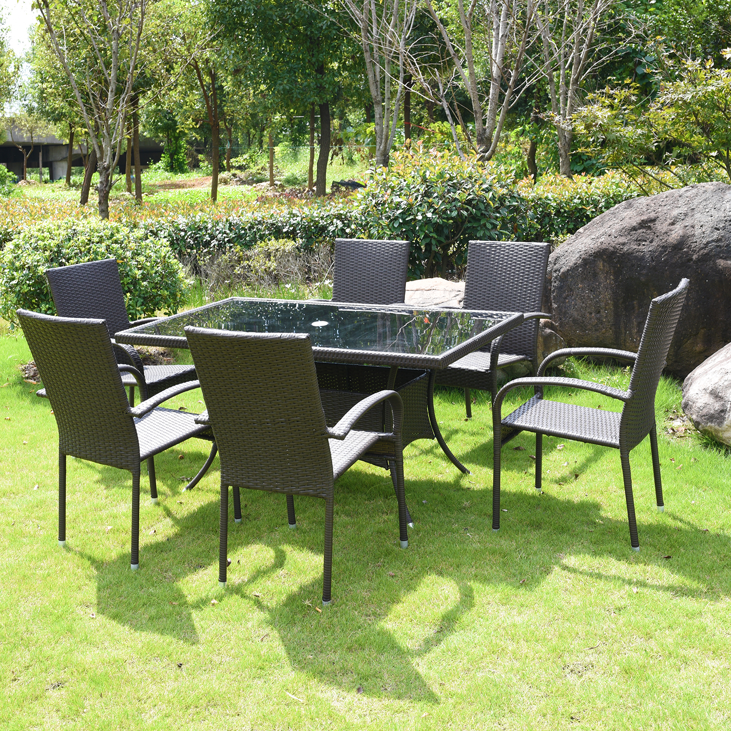 Santona Rattan Garden Furniture Set 7 Piece Home Store + More Santona Rattan Garden Furniture Set 7 Piece Home Store + More