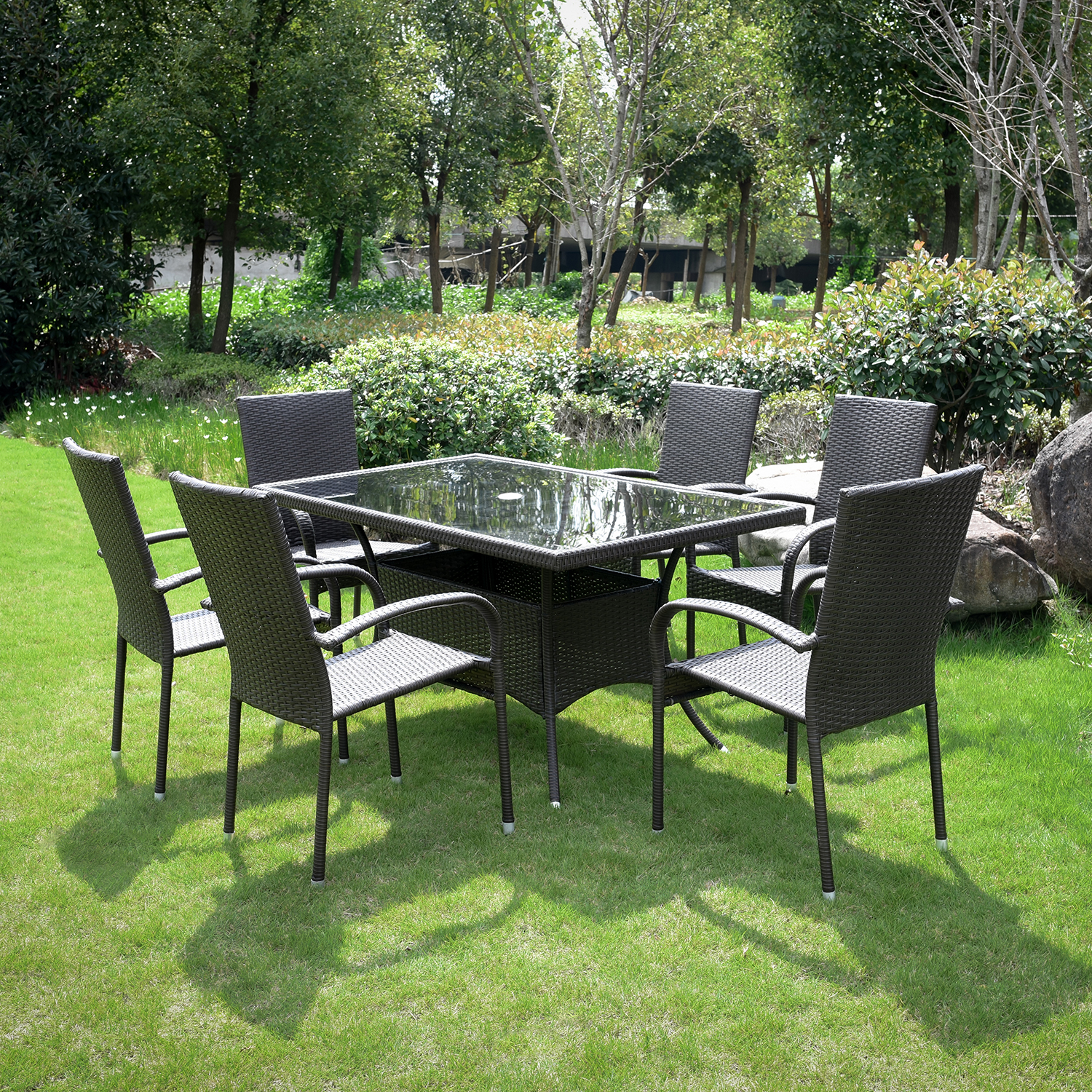 Santona Rattan Garden Furniture Set 7 Piece Home Store + More Santona Rattan Garden Furniture Set 7 Piece Home Store + More