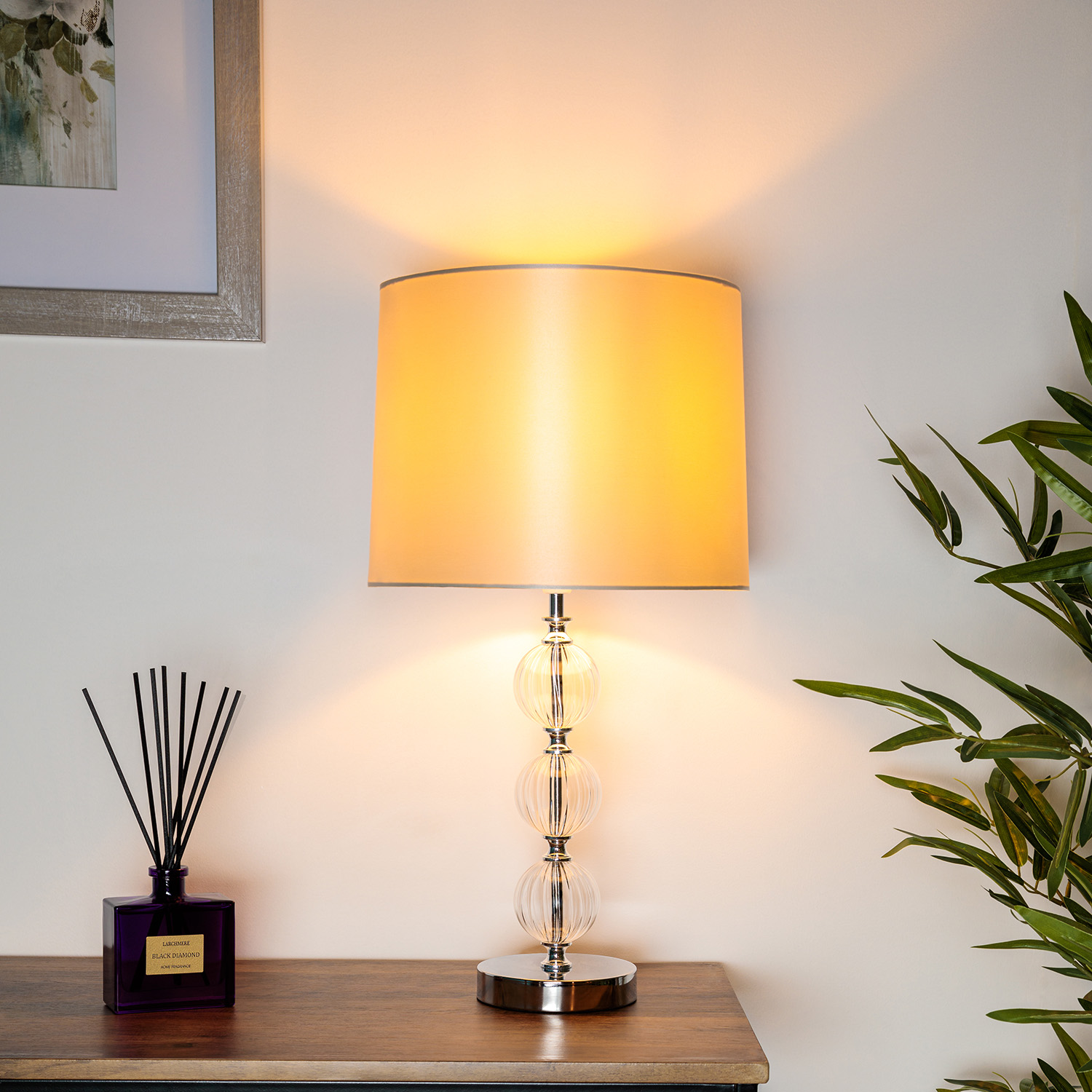 Traditional 3 Glass Ball Table Lamp Home Store + More