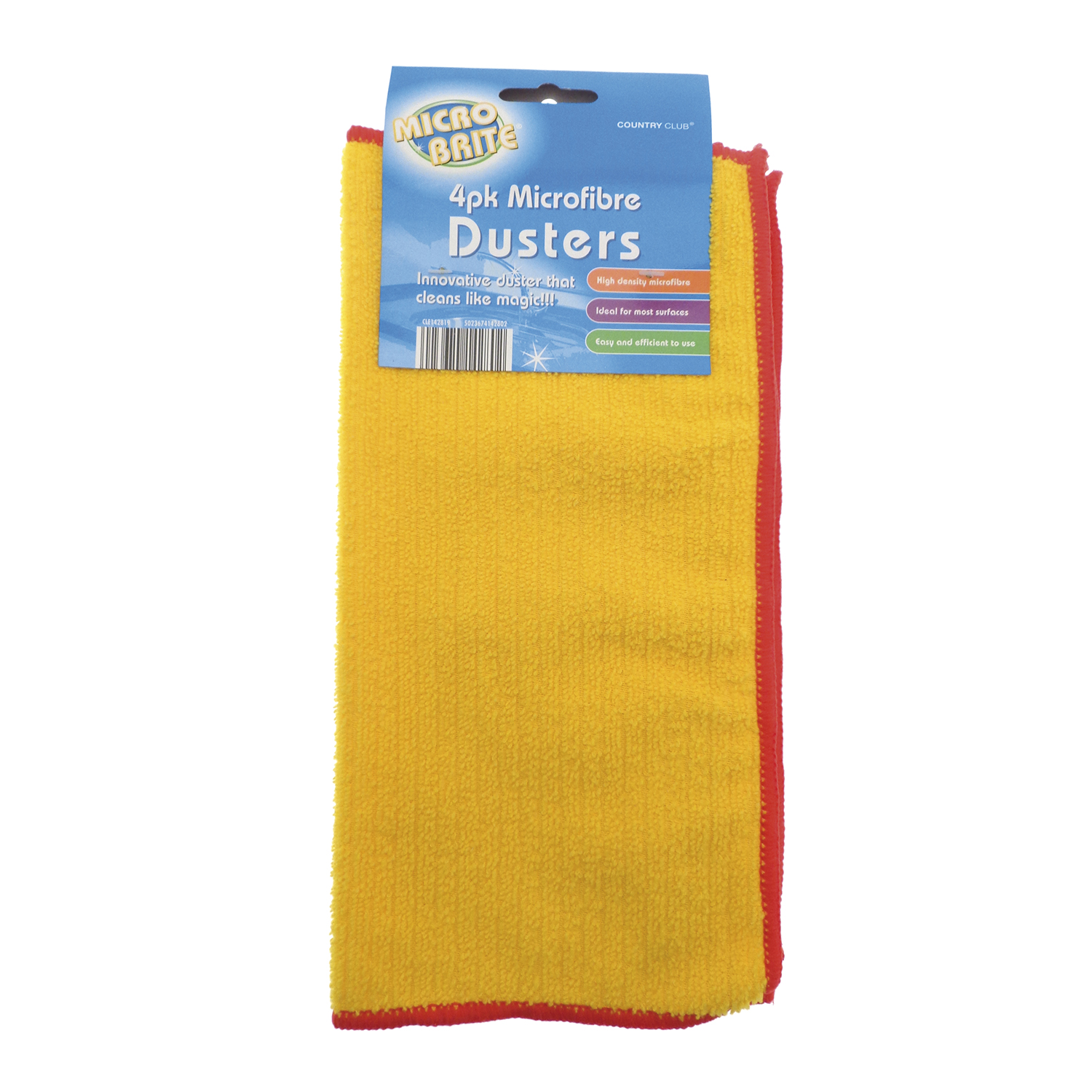 Microfibre 4pk Yellow Dusters Home Store + More