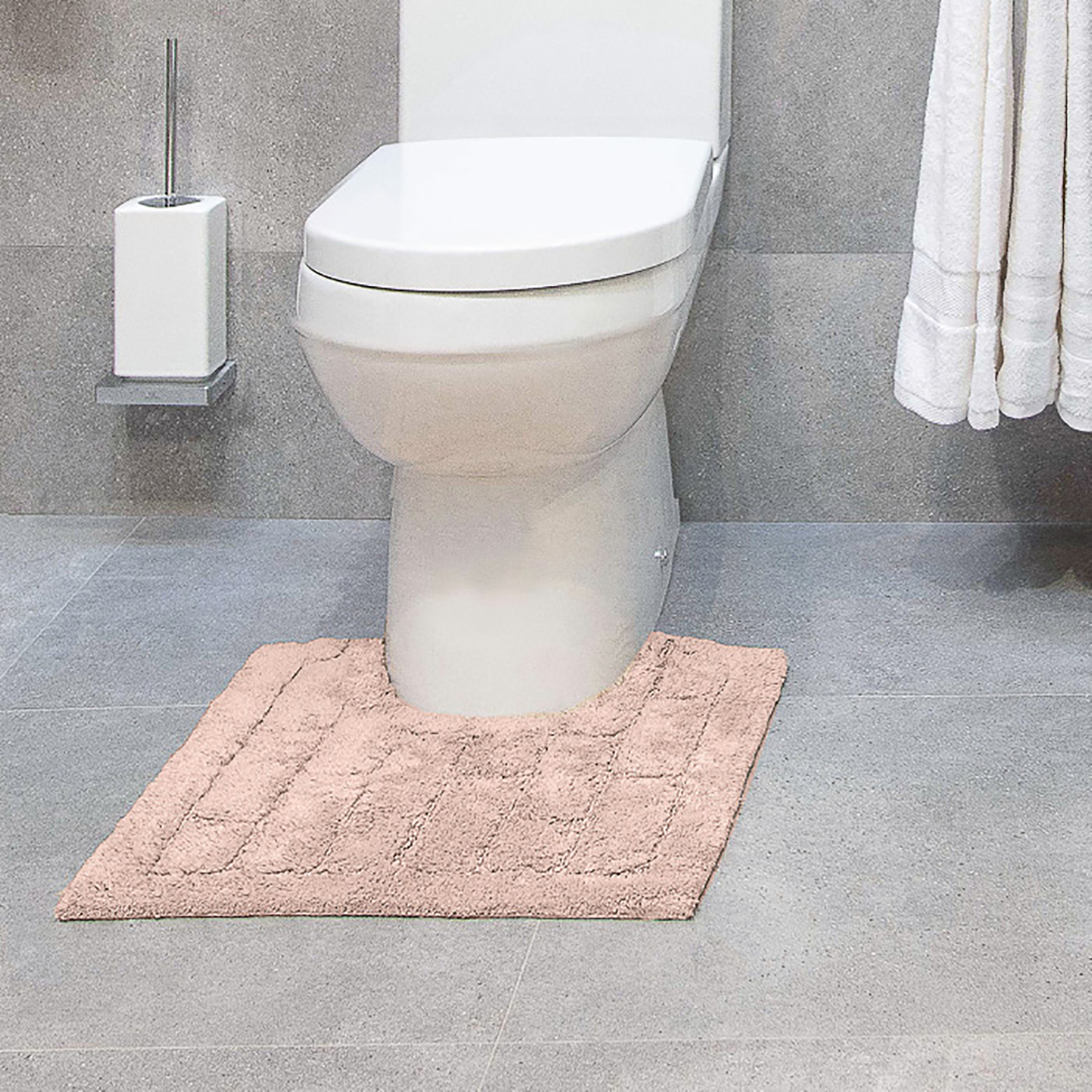 Cotton Brick Peach Pedestal Mat 50x50 Home Store + More