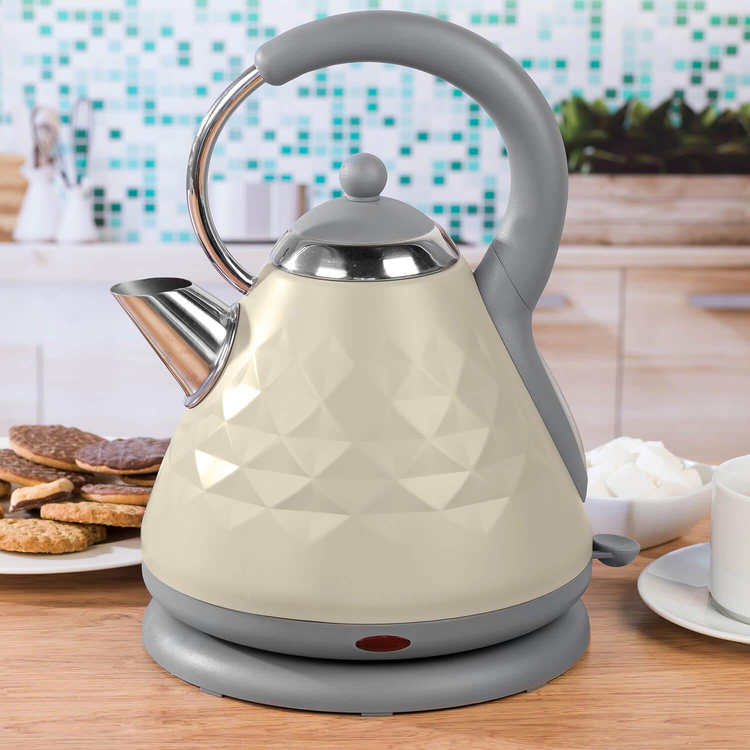 Salter Naturals Diamond Pyramid Kettle Grey Home Store + More