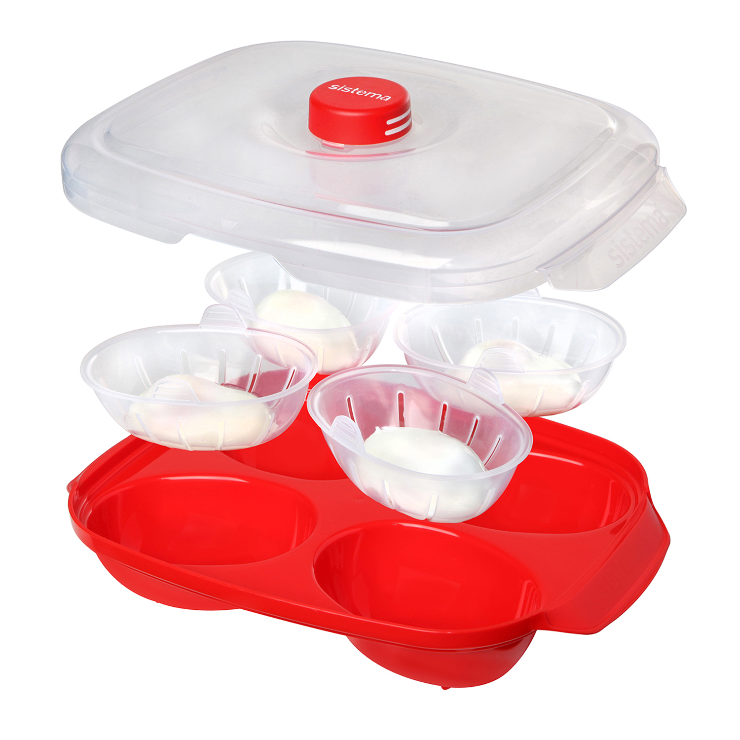 Sistema Microwave 4 Egg Poacher Home Store + More