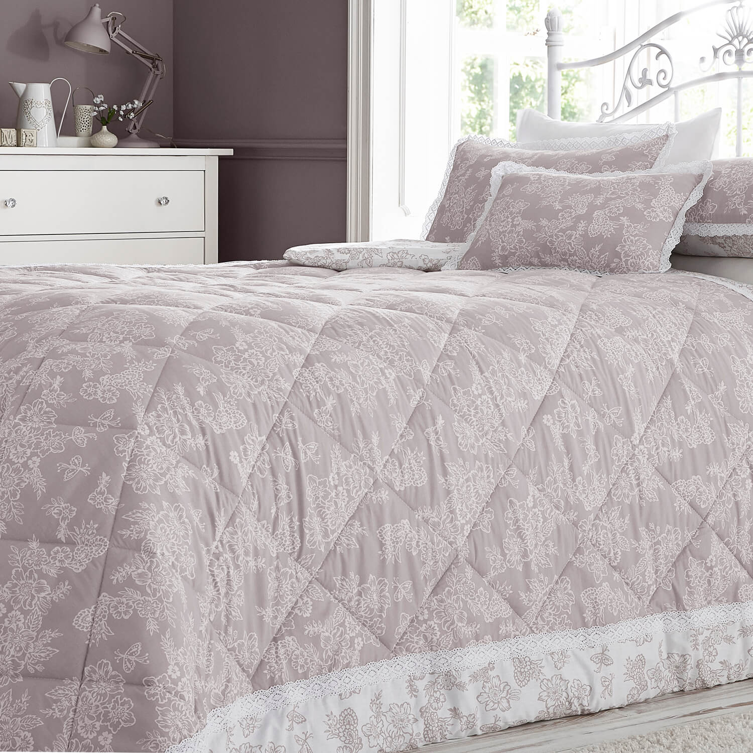 Millie Blush Bedspread 200cm x 230cm Home Store + More