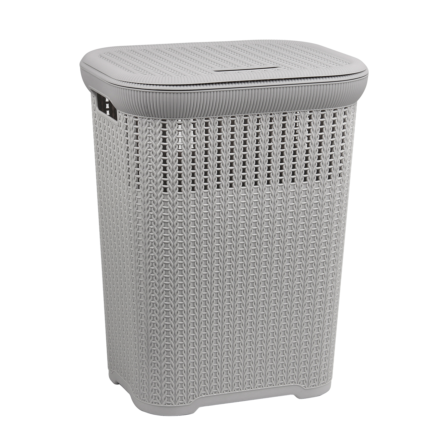 grey laundry basket