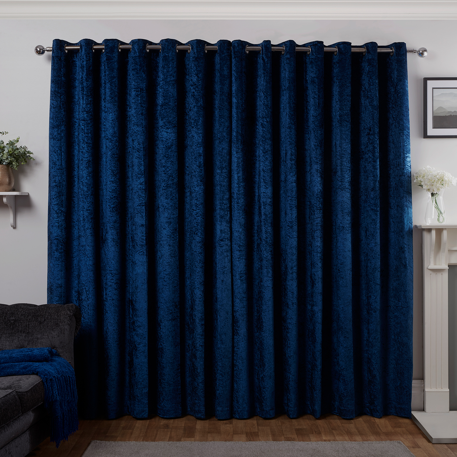Blackout Thermal Crushed Velvet Curtain Home Store More