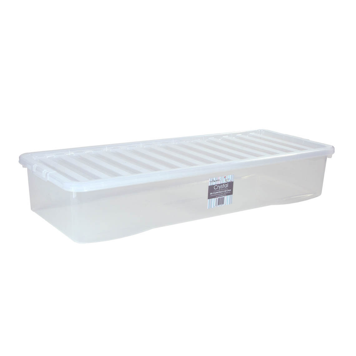 Clear Storage Box with Lid 55 Litre Home Store + More