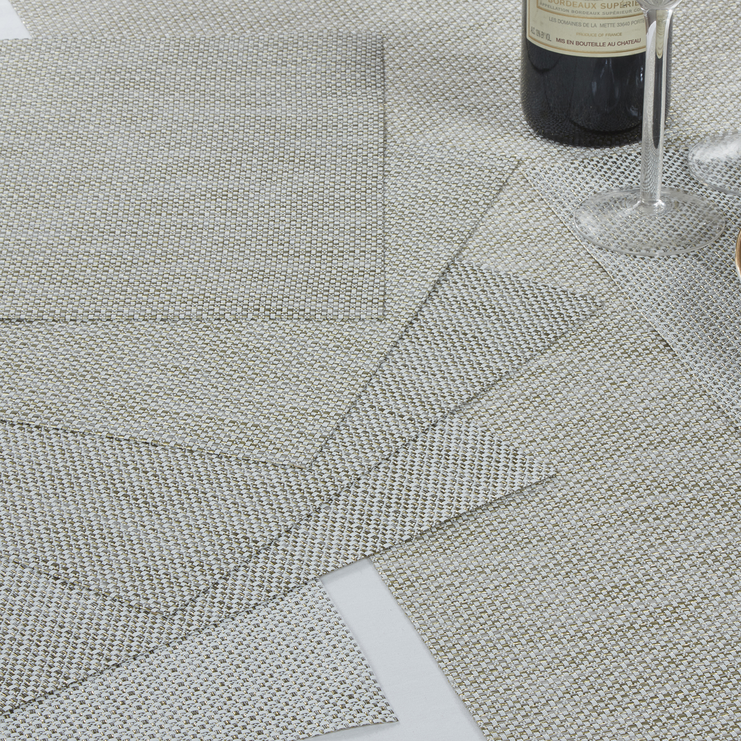 Interlaced Glimmer Cream Placemat Home Store + More