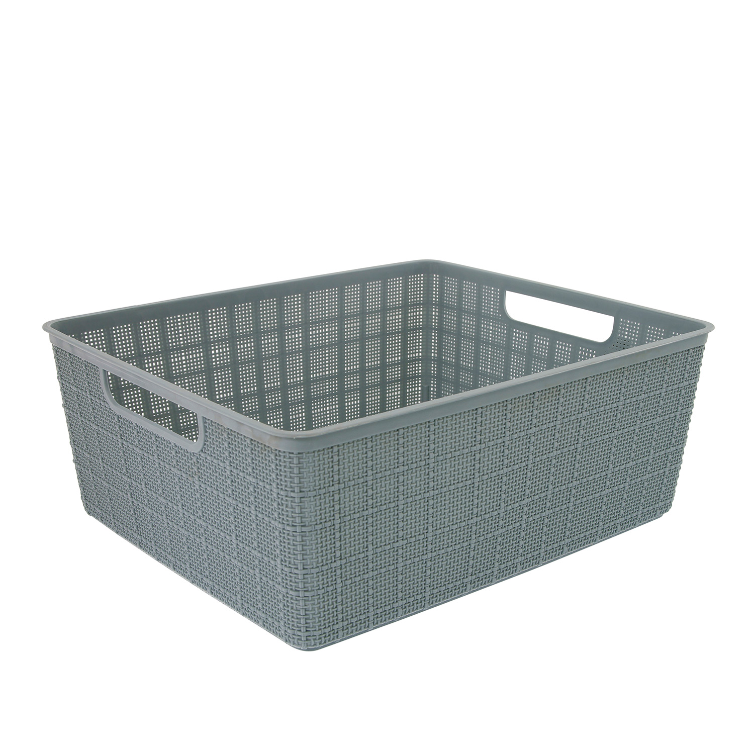Hessian Blue Storage Basket 12L Home Store + More