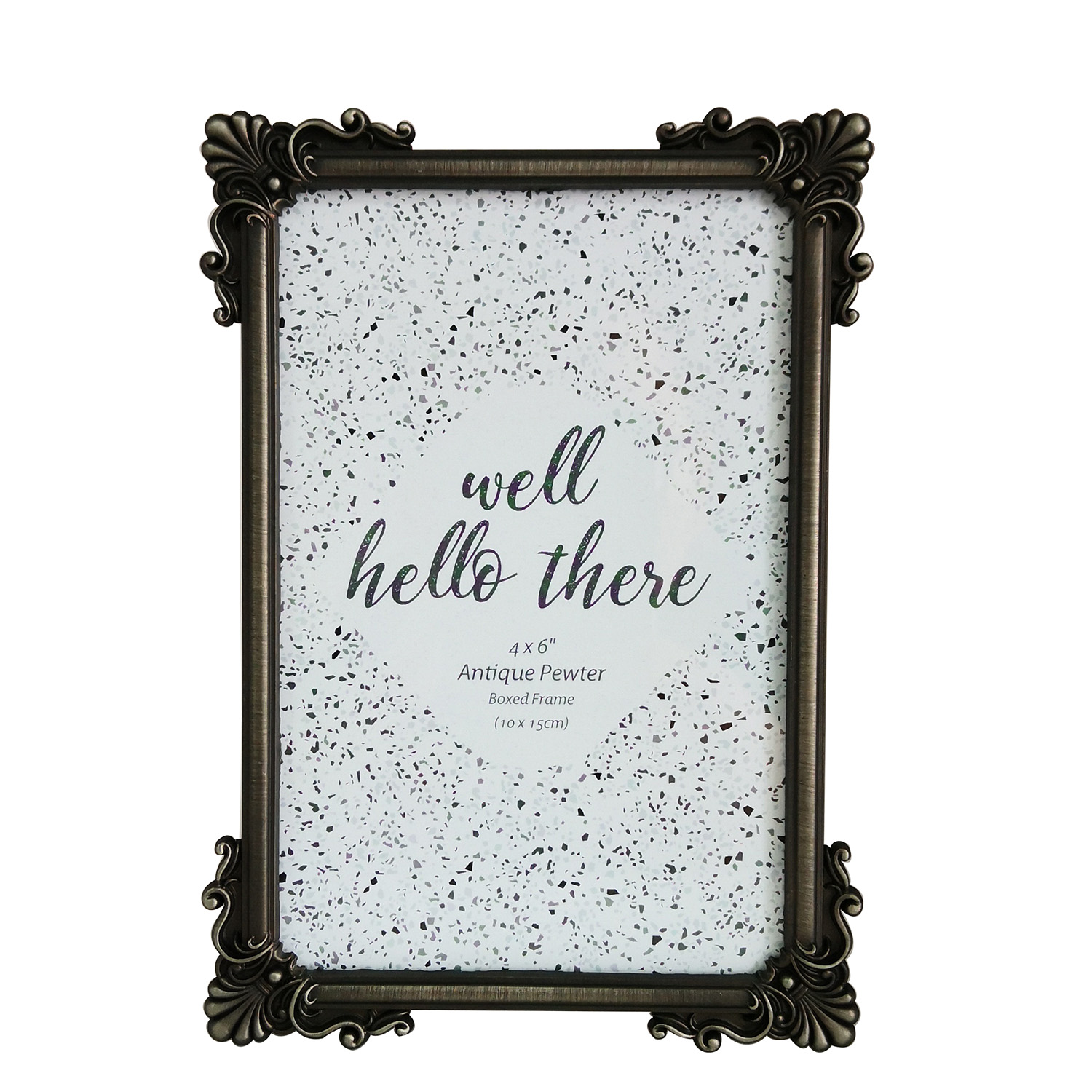 Antique Pewter Boxed Frame 4x6 Home Store + More