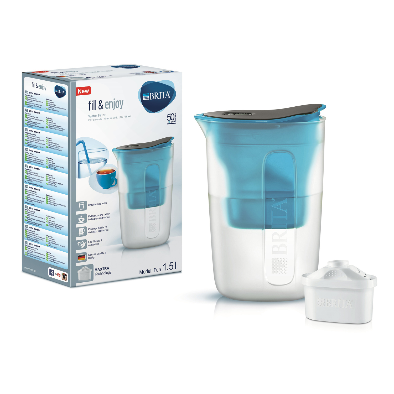 Brita Fun Blue Water Jug Home Store + More