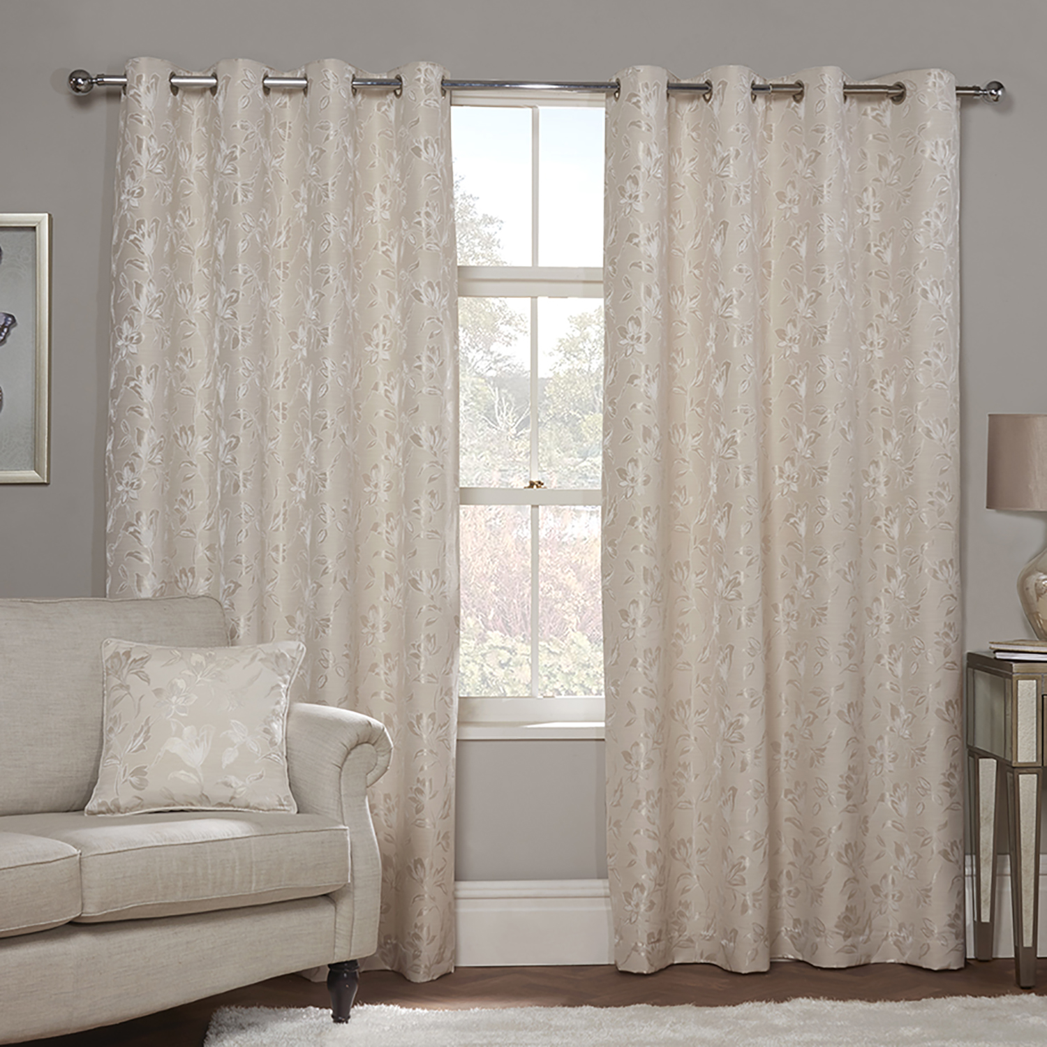 Floral Jacquard Curtain Home Store More
