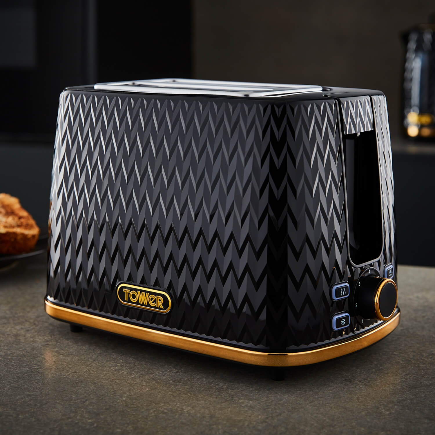 Tower Empire Black 2 Slice Toaster Home Store + More