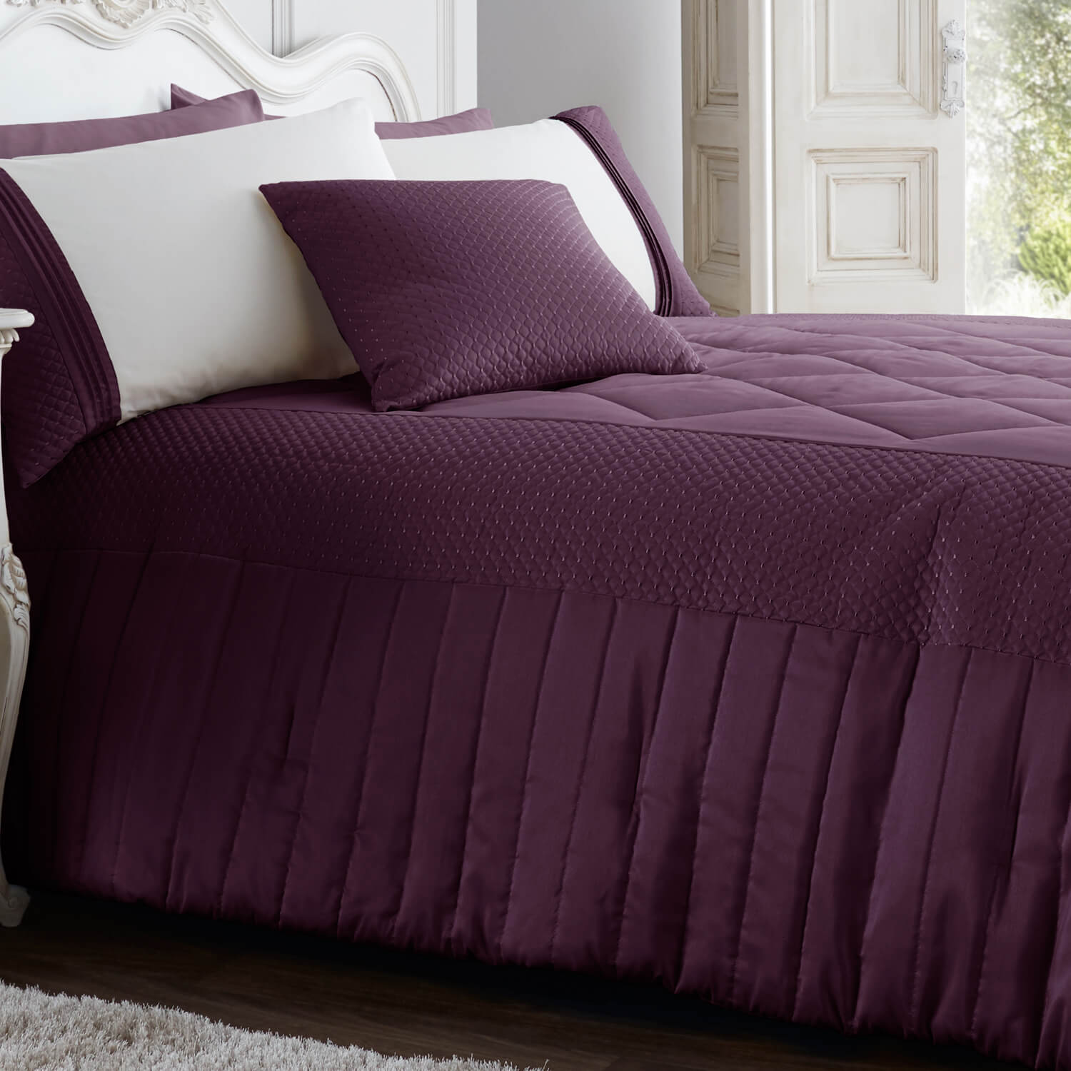 Harbron Plum Bedspread 220cm x 230cm Home Store + More