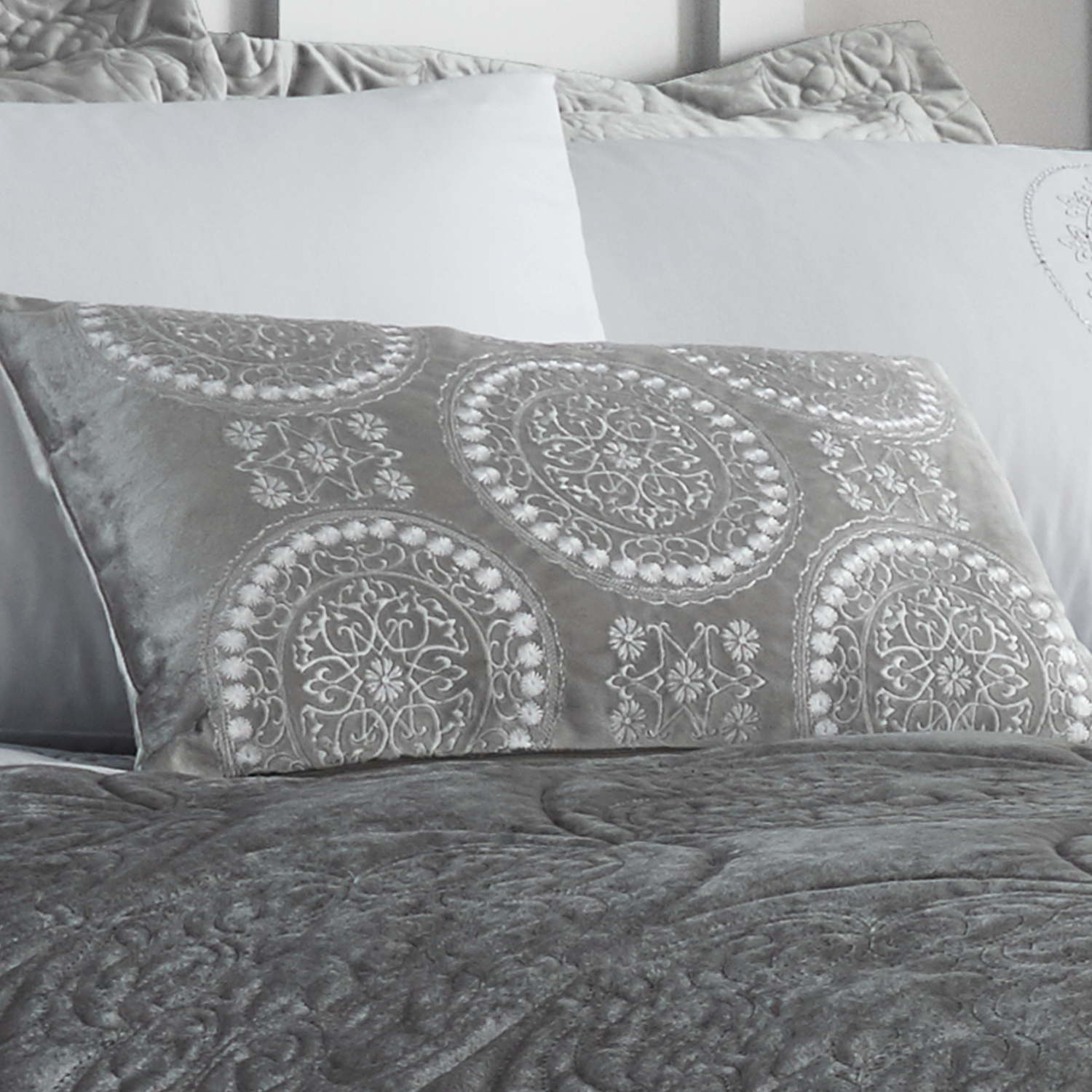 Mandala Silver Cushion 30x50cm 078909