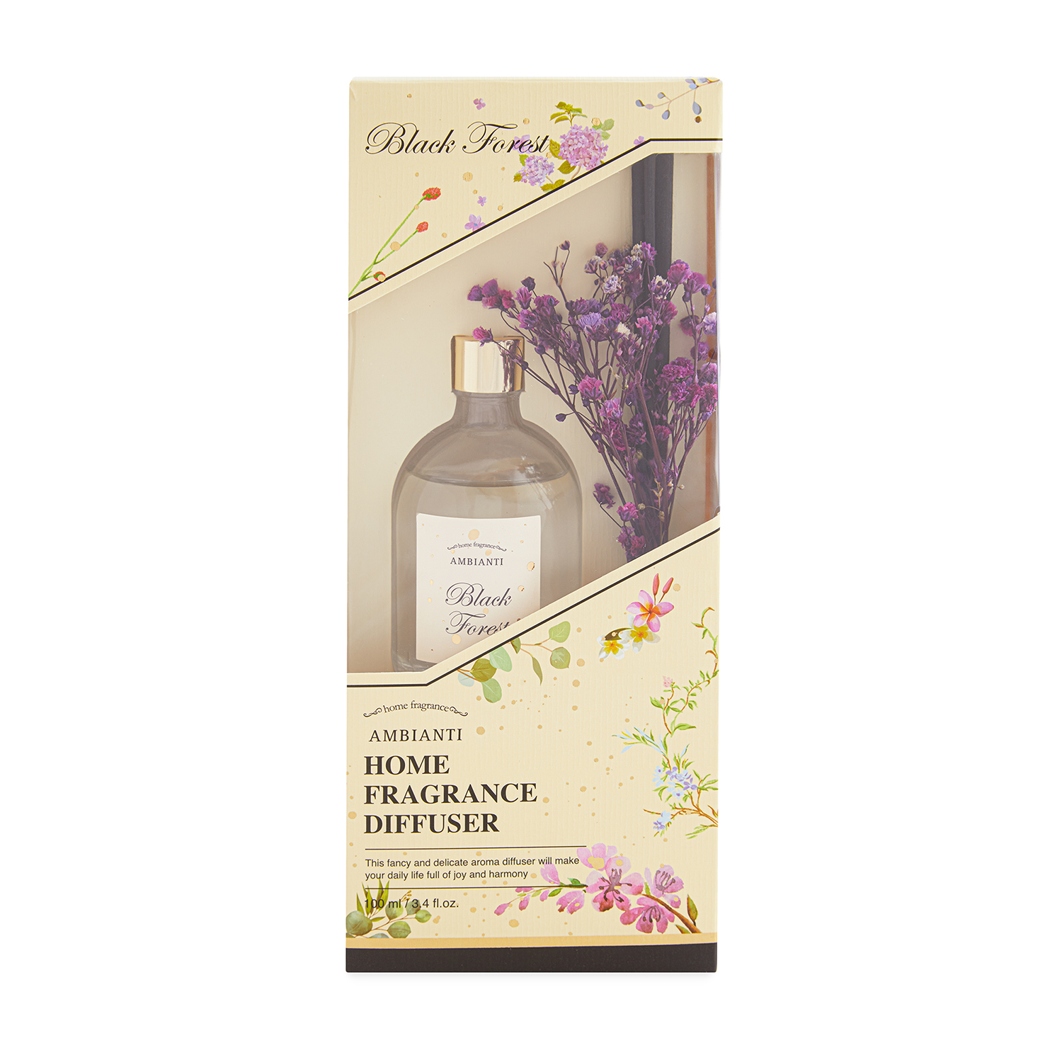 Ambianti Dried Flower Black Forest Reed Diffuser Home Store + More