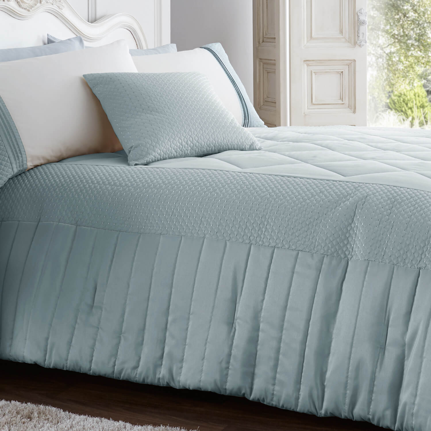 Harbron Duck Egg Bedspread 220cm x 230cm Home Store + More